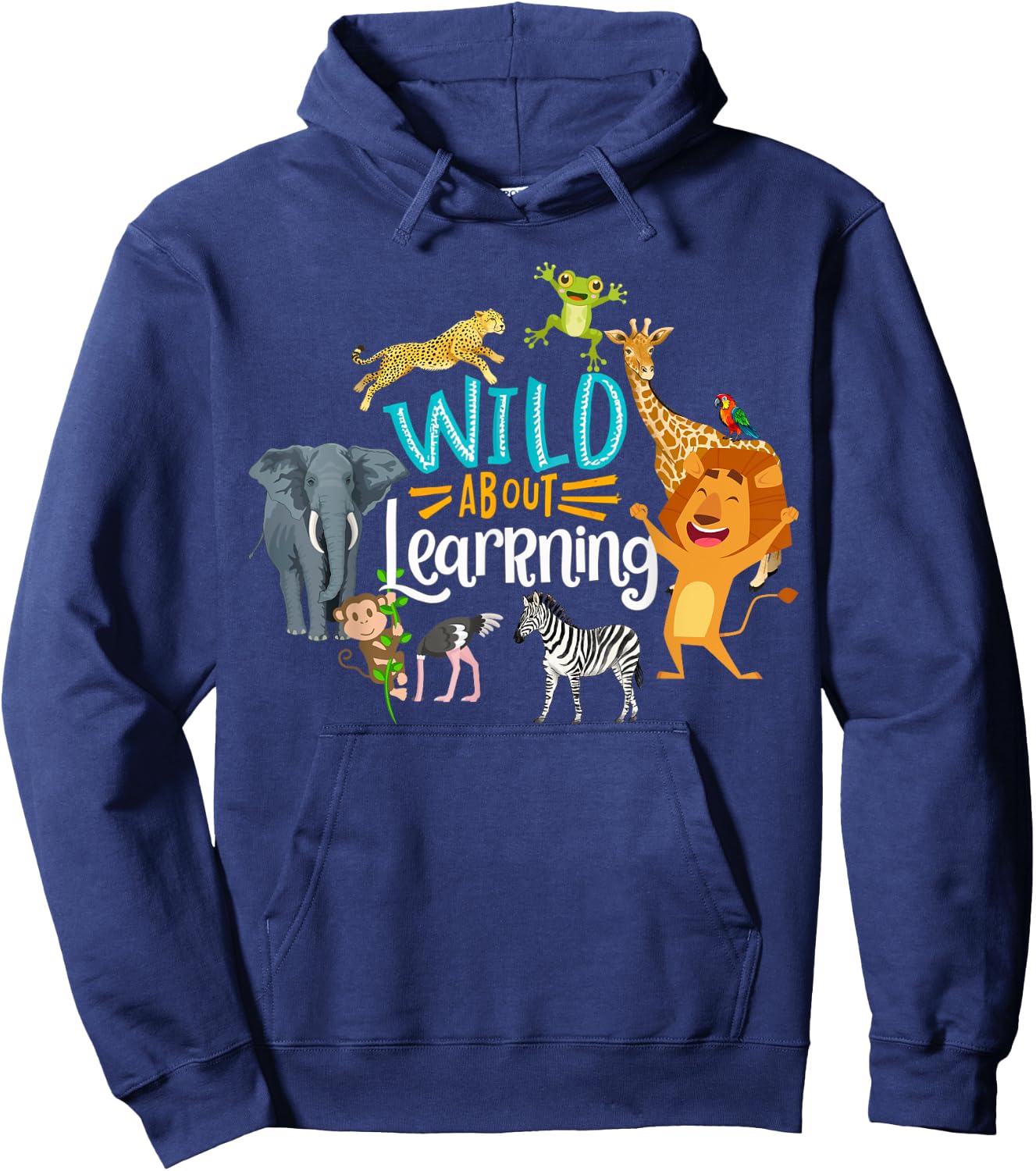 Wild About Learning Squad First Day Of School Back To School Hoodie - Hoodie | Navy