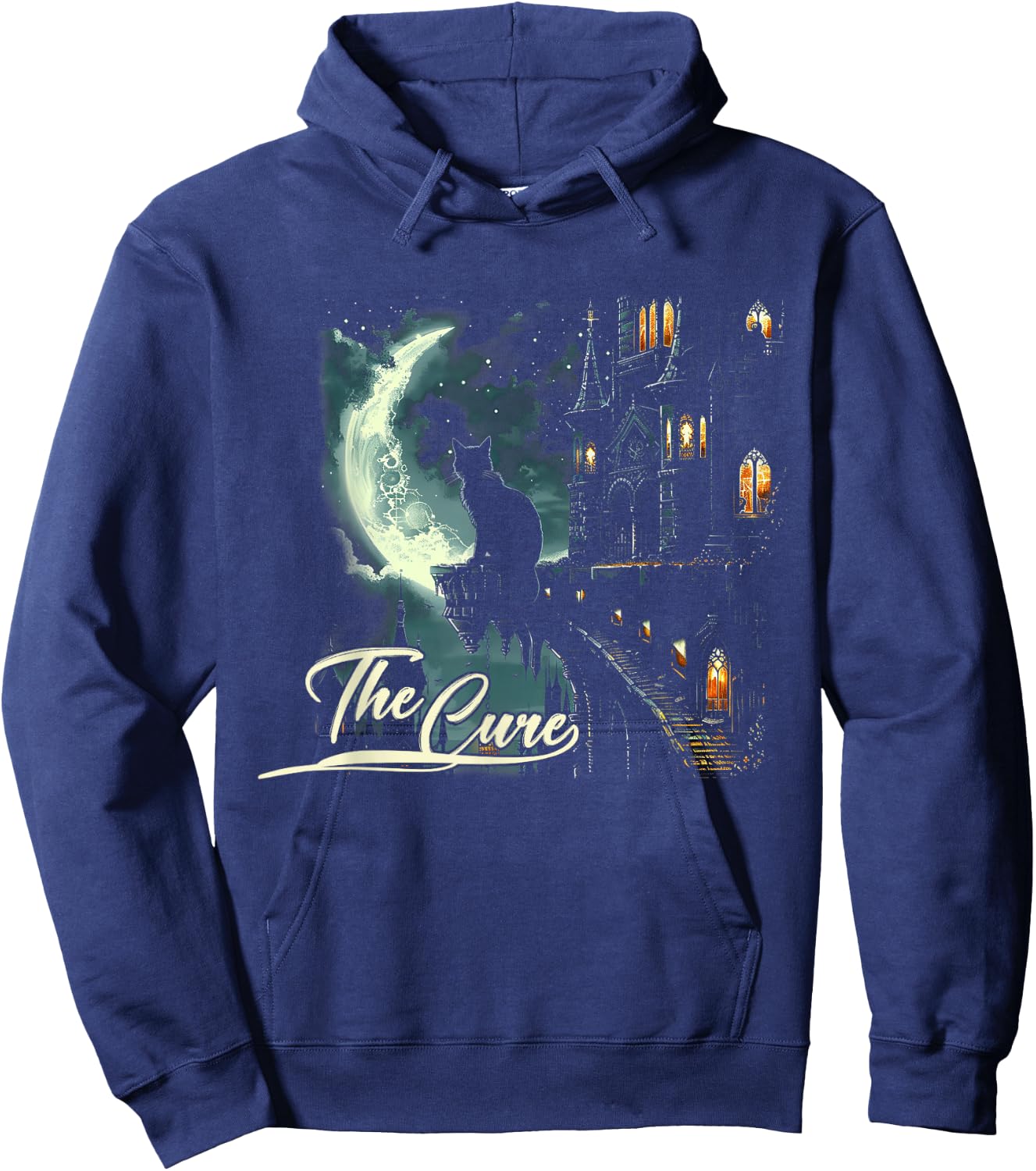Cures Graphic Art Musician Funny Animal Cat Apparel Lovers Hoodie - Hoodie | Navy