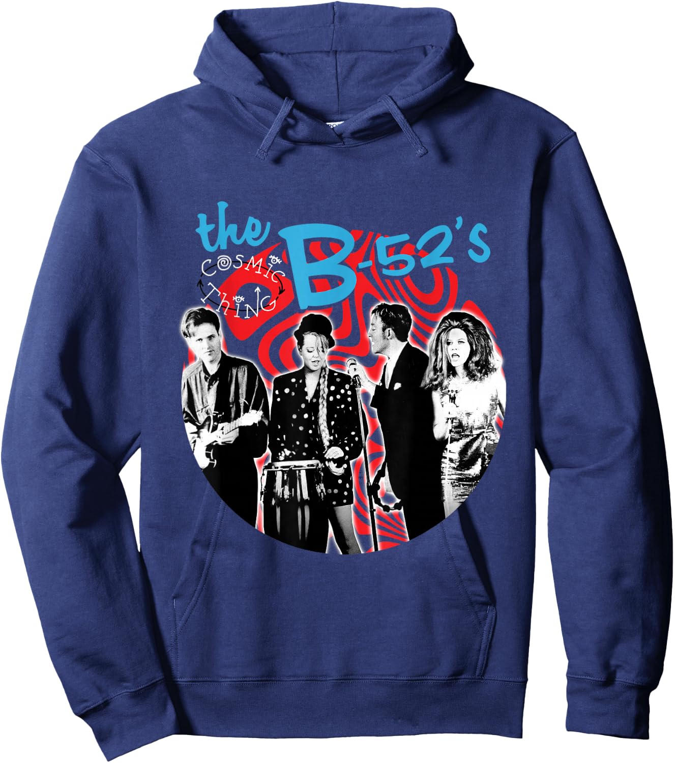 The B-52s - Cosmic Thing Swirl Hoodie - Hoodie | Navy