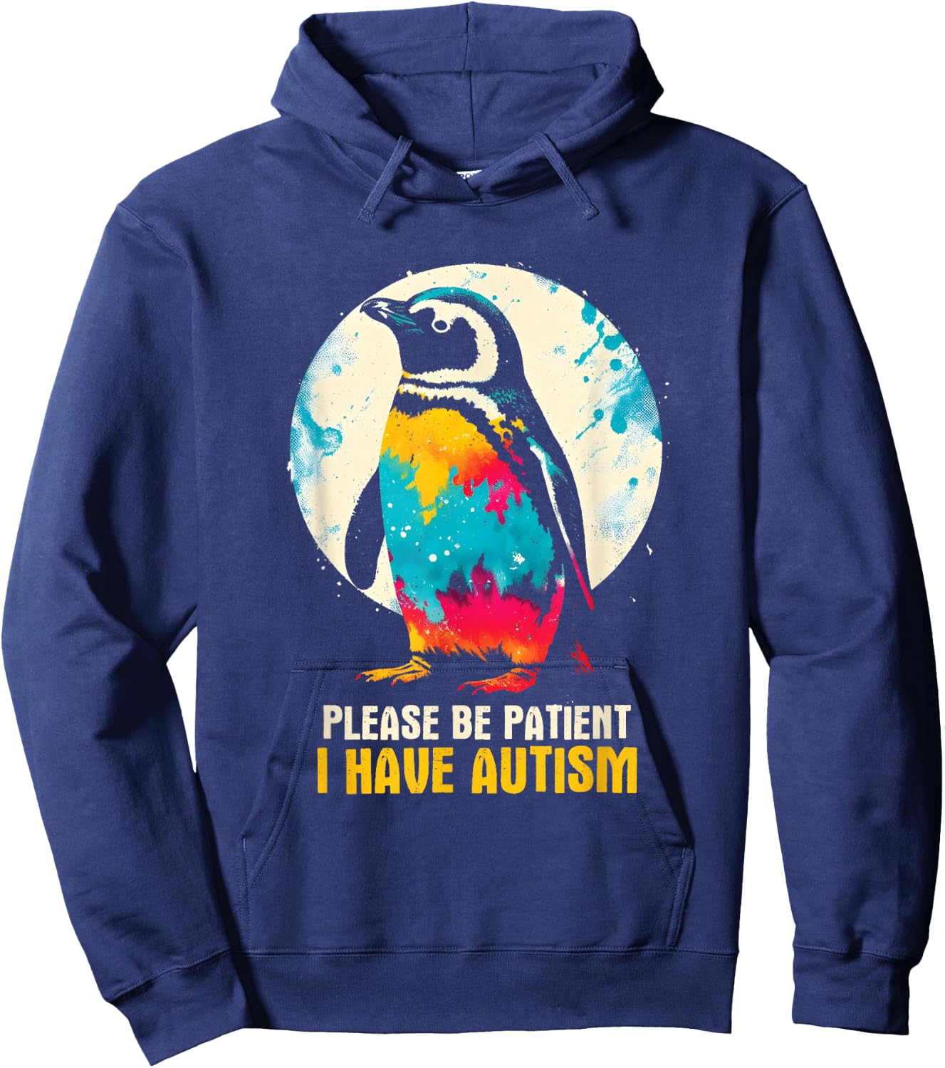 Please Be Patient I Have Autism - Autism Awareness Month Hoodie - Hoodie | Navy