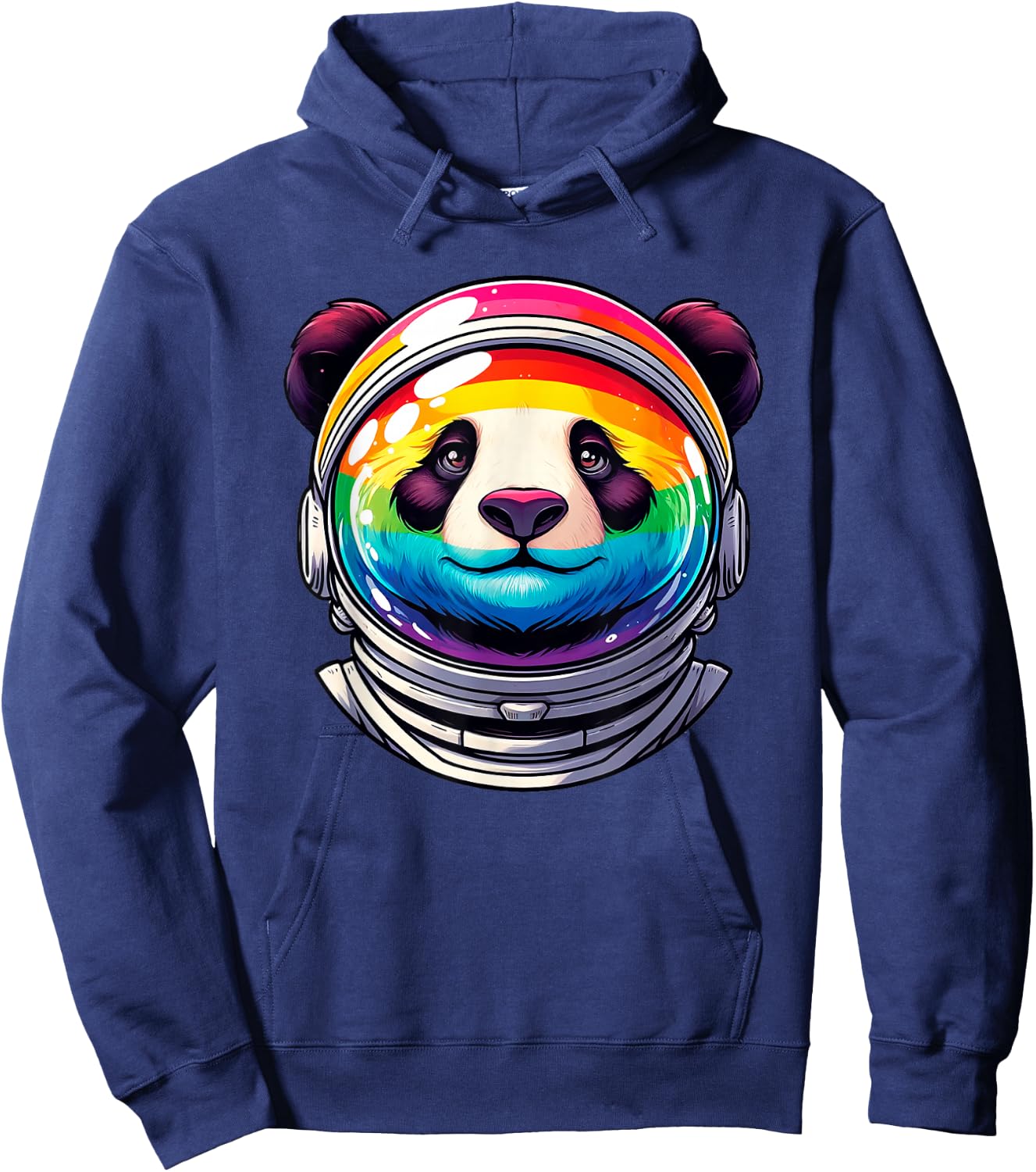 Rainbow Astronaut Panda Women Kids Hoodie - Hoodie | Navy