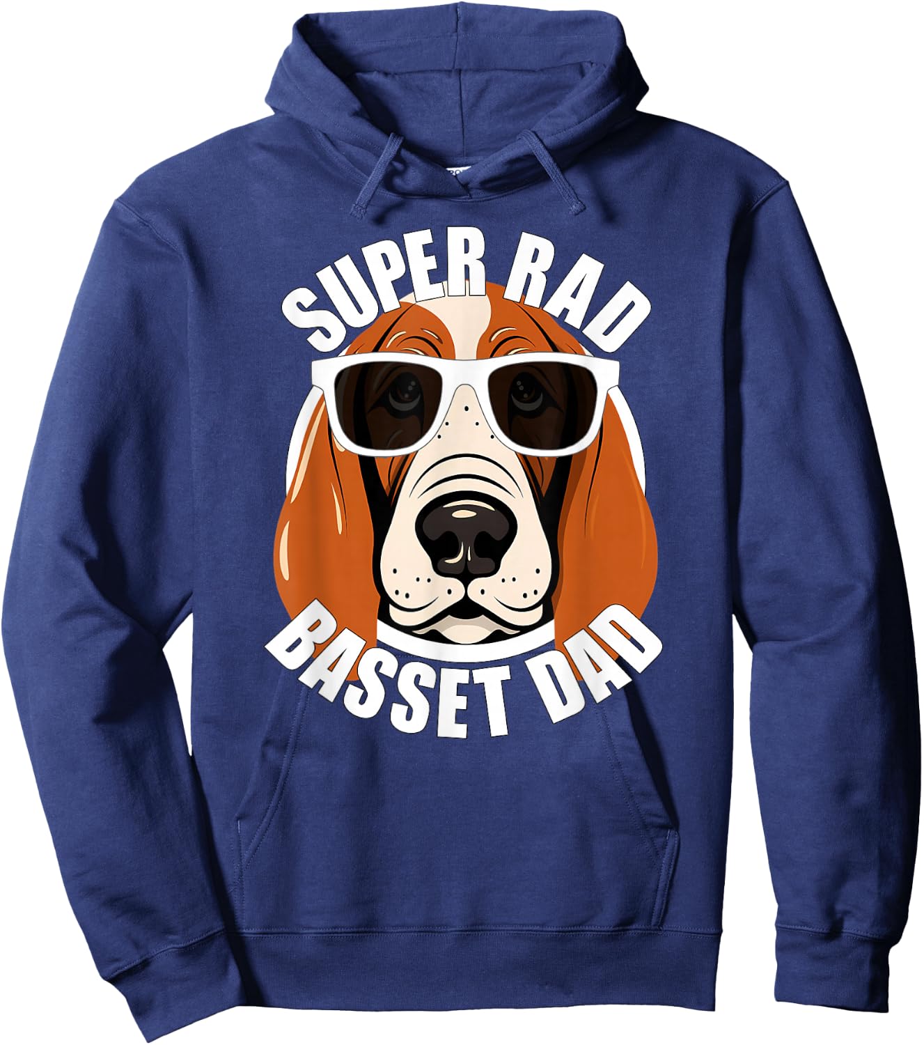 Basset Hound Dad Funny Father’s Day Men’s Hoodie - Hoodie | Navy