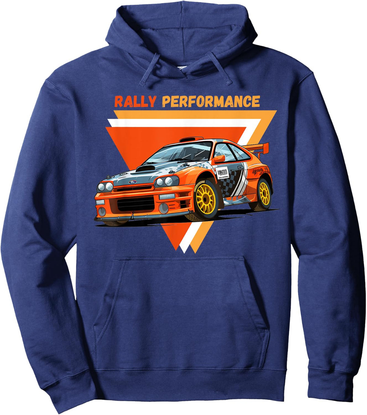 Rally Performance Shirt, Motorsport Racing Car Rally Car Hoodie - Hoodie | Navy