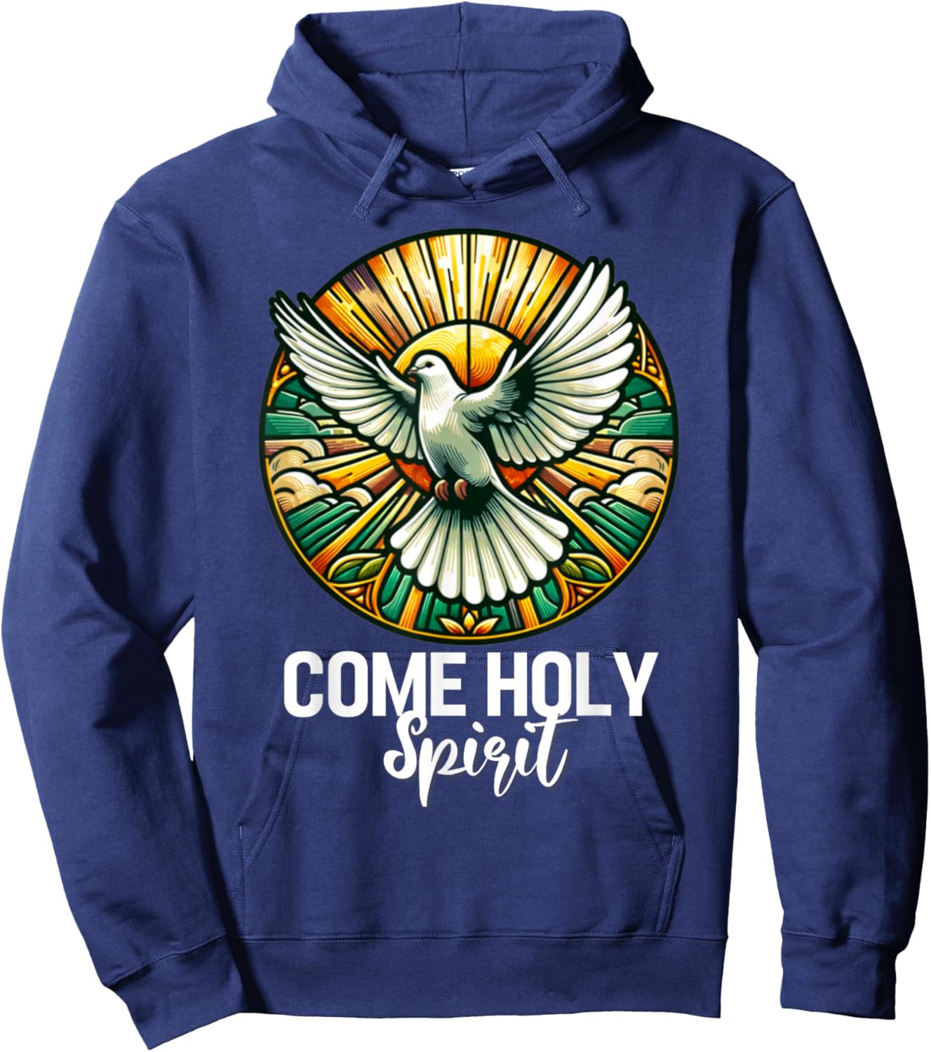 COME HOLY SPIRIT Dove Christian Gifts Hoodie - Hoodie | Navy