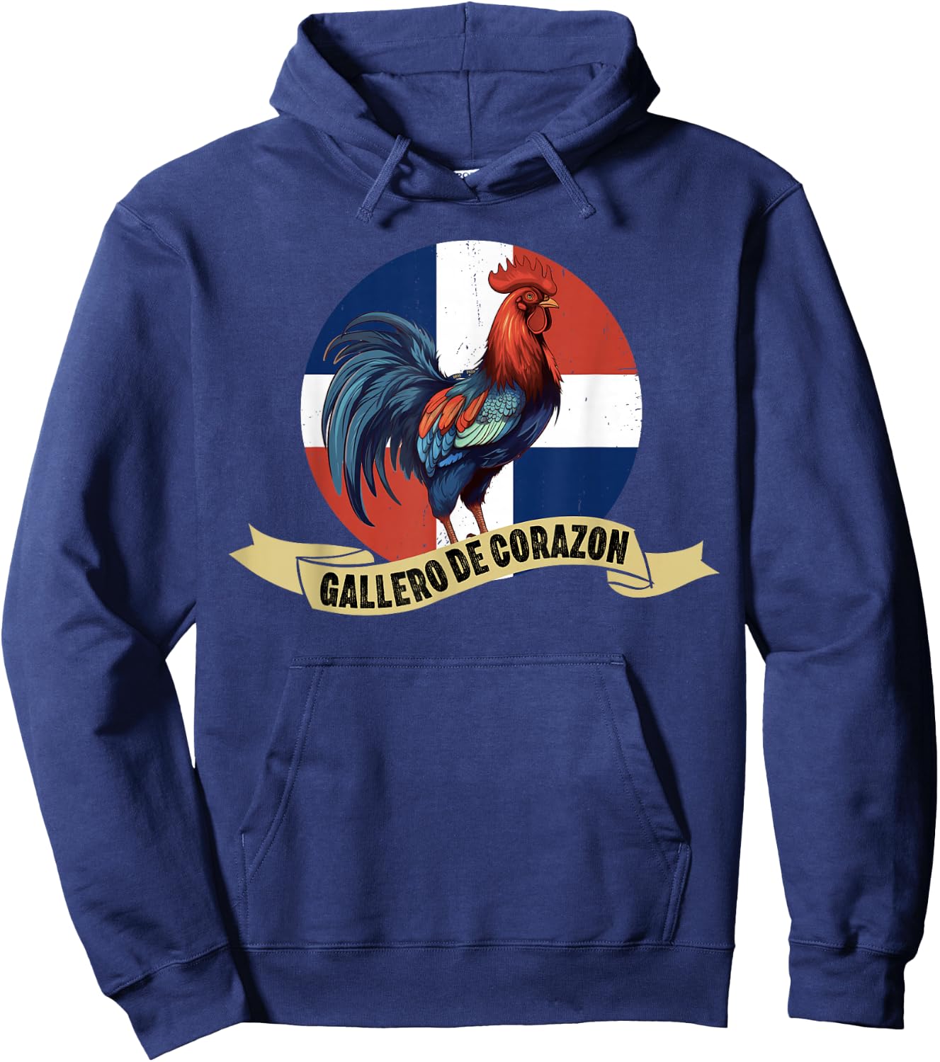Gallero Dominicano Pelea Gallos Dominican Rooster Hoodie - Hoodie | Navy