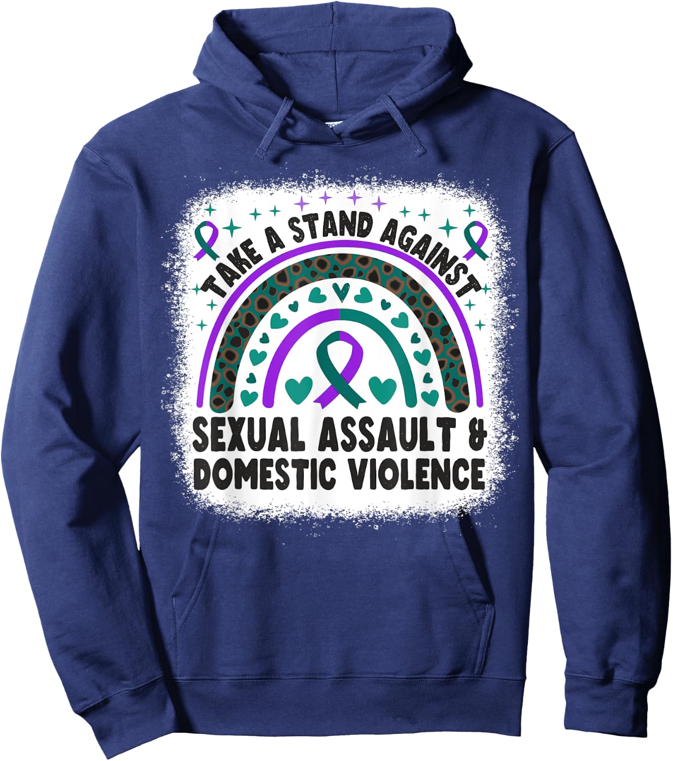 Sexual Assault Awareness Month and Domestic Violence Hoodie - Hoodie | Navy