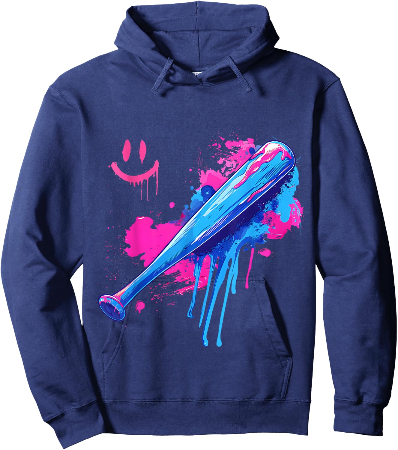 Baseball Bat with Sprinkles Drip Boys Hoodie - Hoodie | Navy