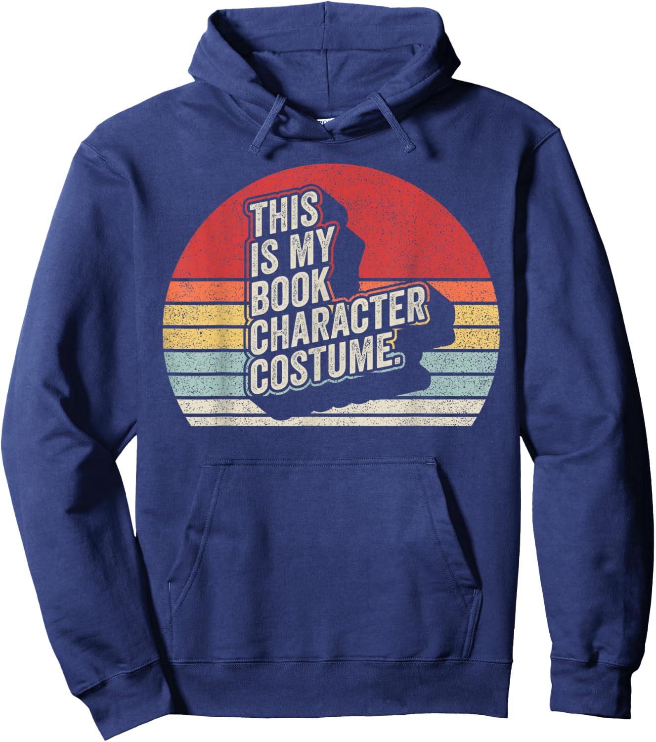 Vintage This is My Book Character Costume Funny Halloween Hoodie - Hoodie | Navy