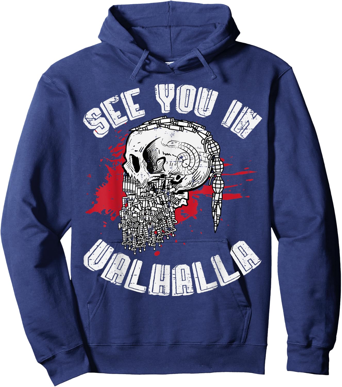 Viking See You In Valhalla Norse Mythology Men Boys Kids Hoodie - Hoodie | Navy