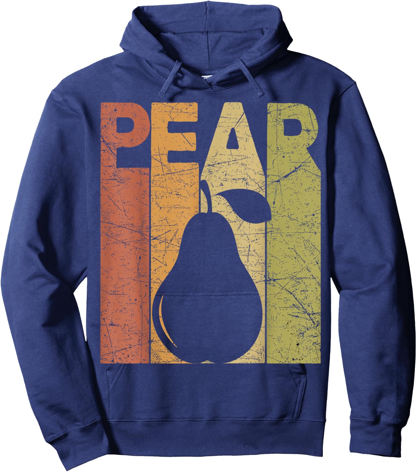 Pear Vintage Pear Farmer Retro Fruit Farmer Hoodie - Hoodie | Navy