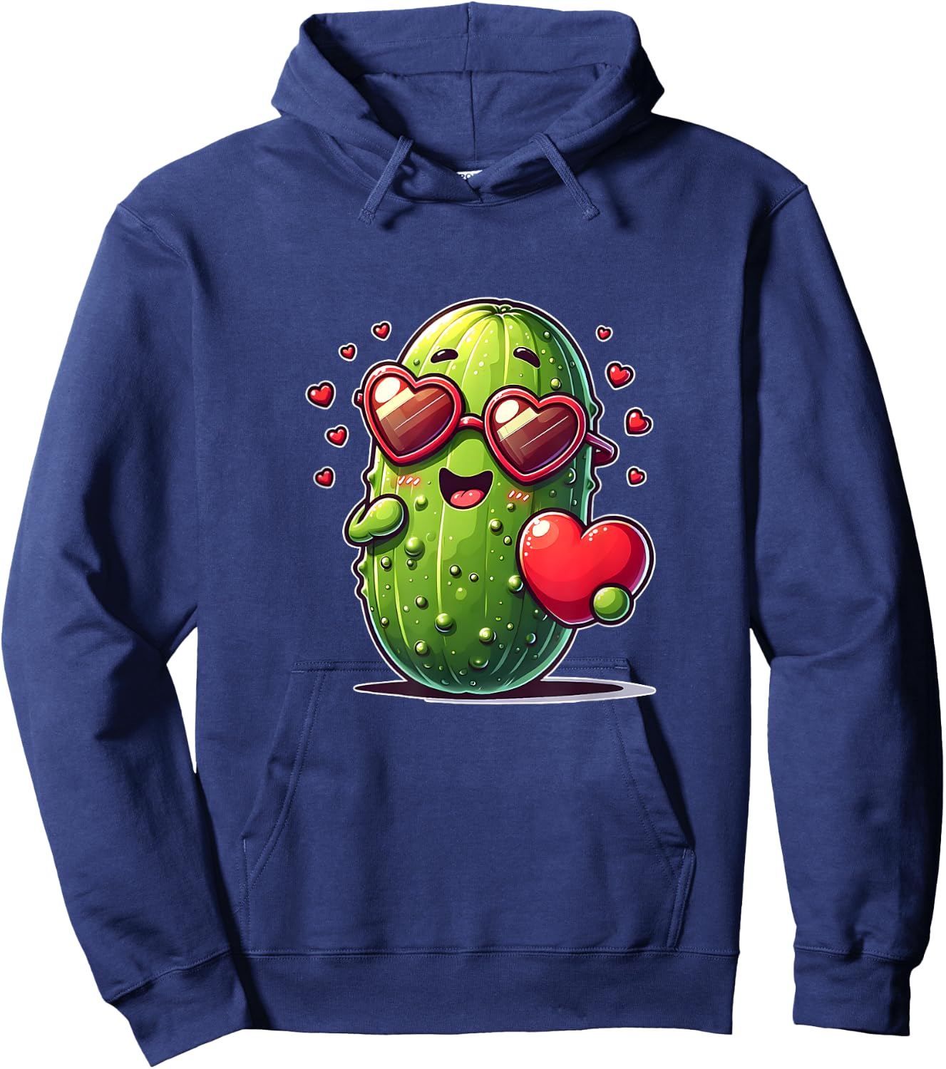 Cute pickle Design I Steal Hearts Happy Valentines Day Hoodie - Hoodie | Navy