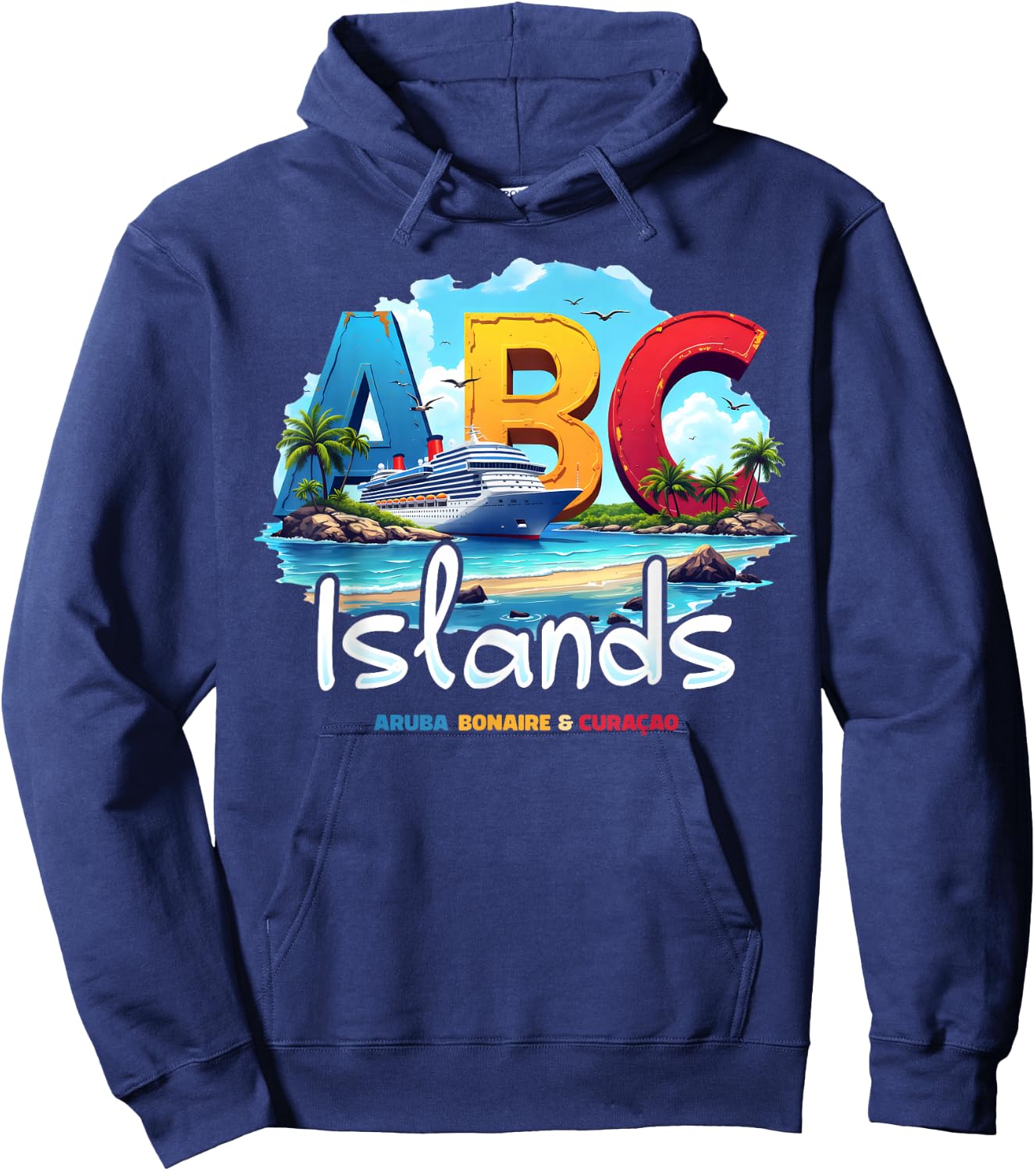 ABC Islands Aruba Bonaire Curacao Cruise Vacation Caribbean Hoodie - Hoodie | Navy