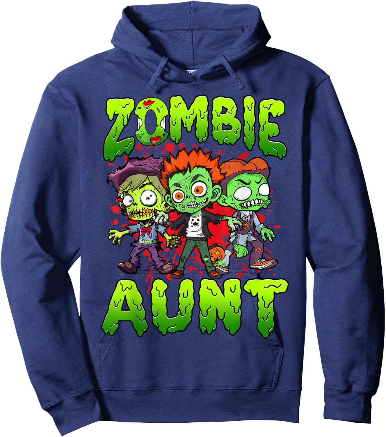 Zombie Aunt Halloween Costume Family Matching Hoodie - Hoodie | Navy