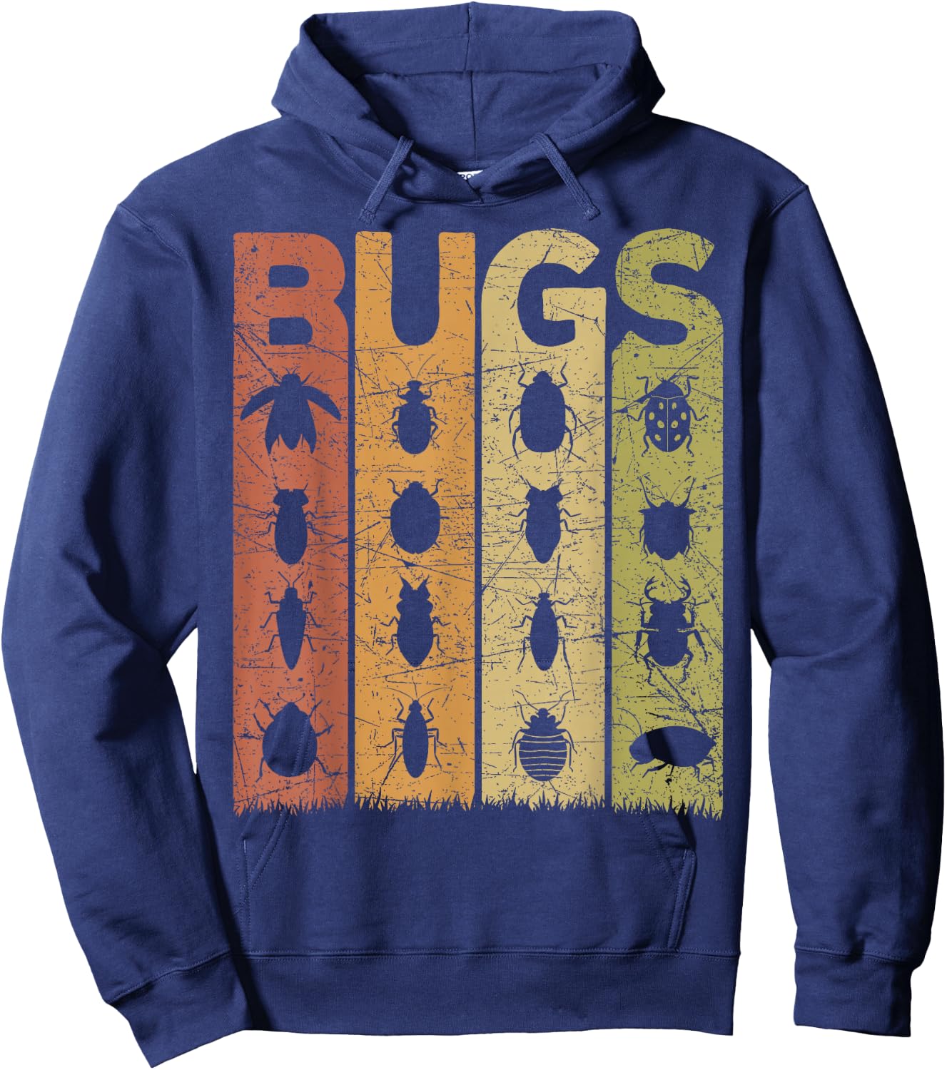 Bugs Vintage Insects Entomologist Retro Bugs Hoodie - Hoodie | Navy