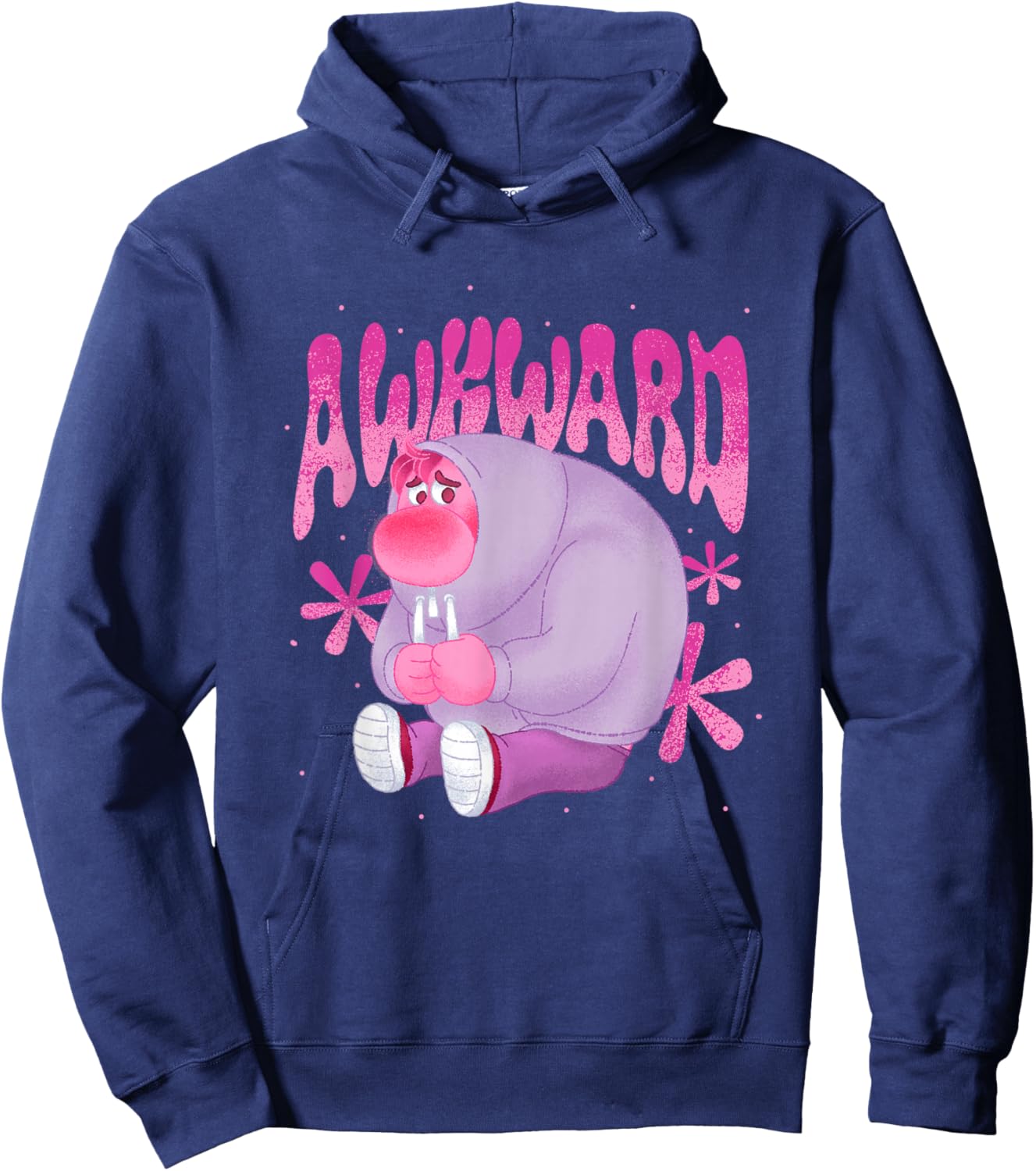 Disney Pixar Inside Out 2 Awkward Embarrassment Retro Shot Hoodie - Hoodie | Navy