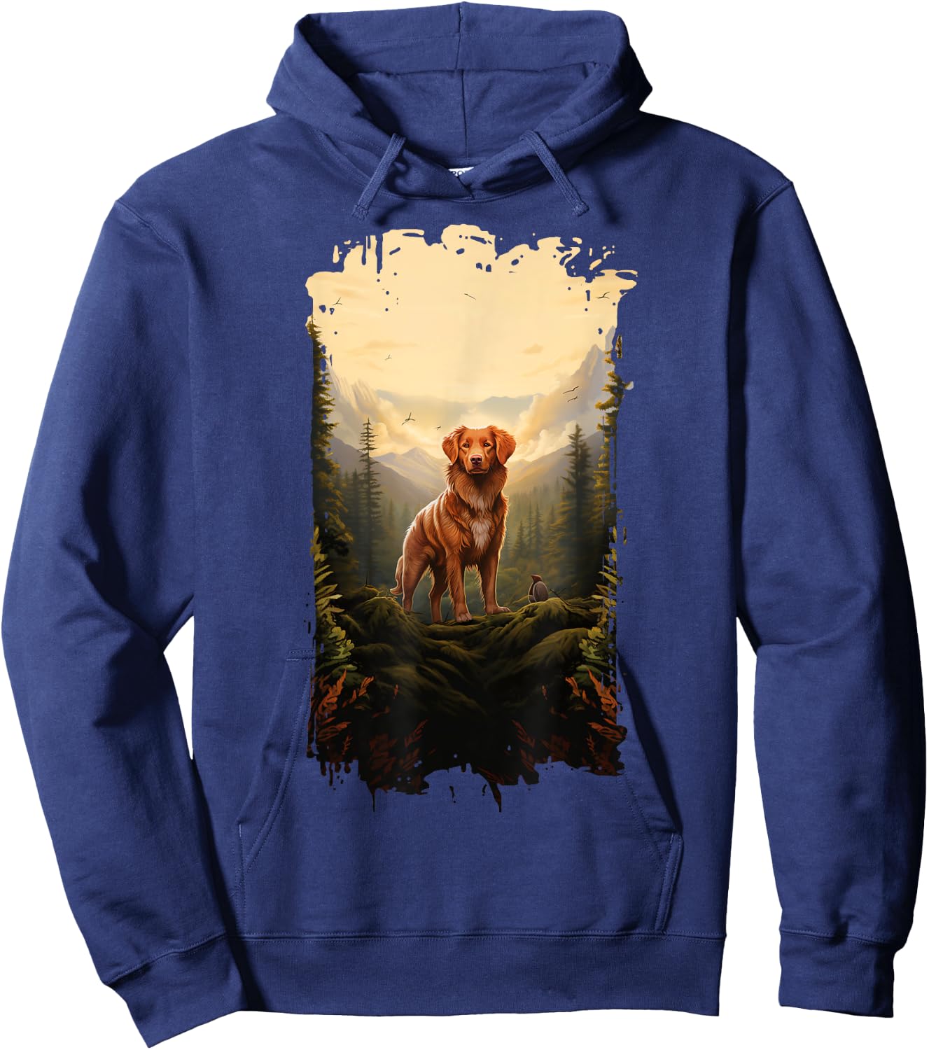 Nova Scotia Duck Tolling Retriever Toller Mountain Paw Hoodie - Hoodie | Navy