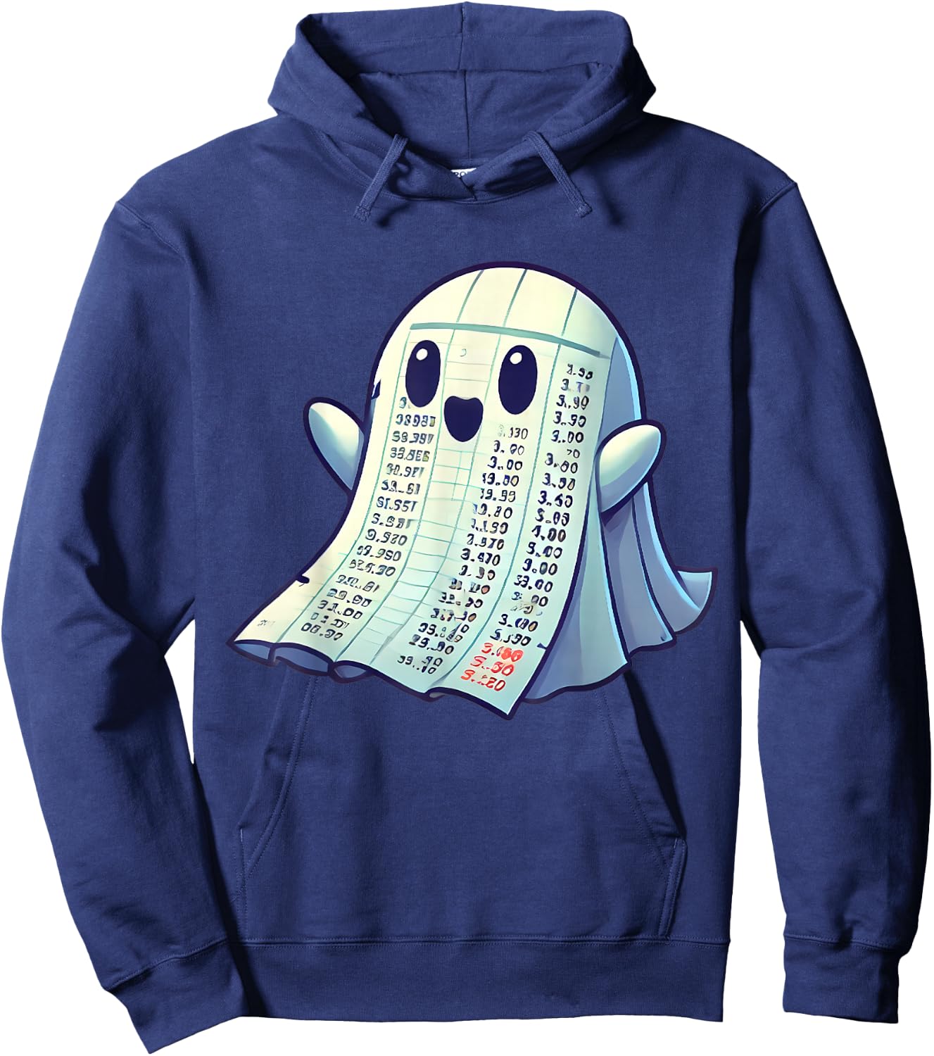Accountant Halloween Costume Accounting Ghost Spreadsheet Hoodie - Hoodie | Navy
