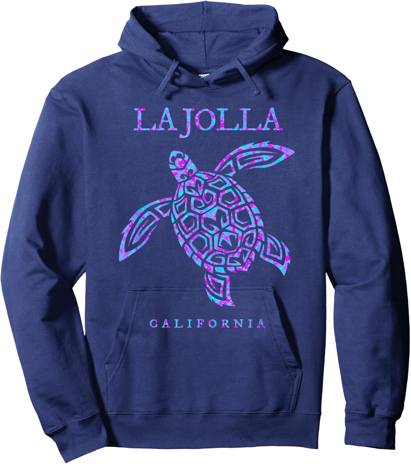 La Jolla California Sea Turtle Beach Vacation Hoodie - Hoodie | Navy
