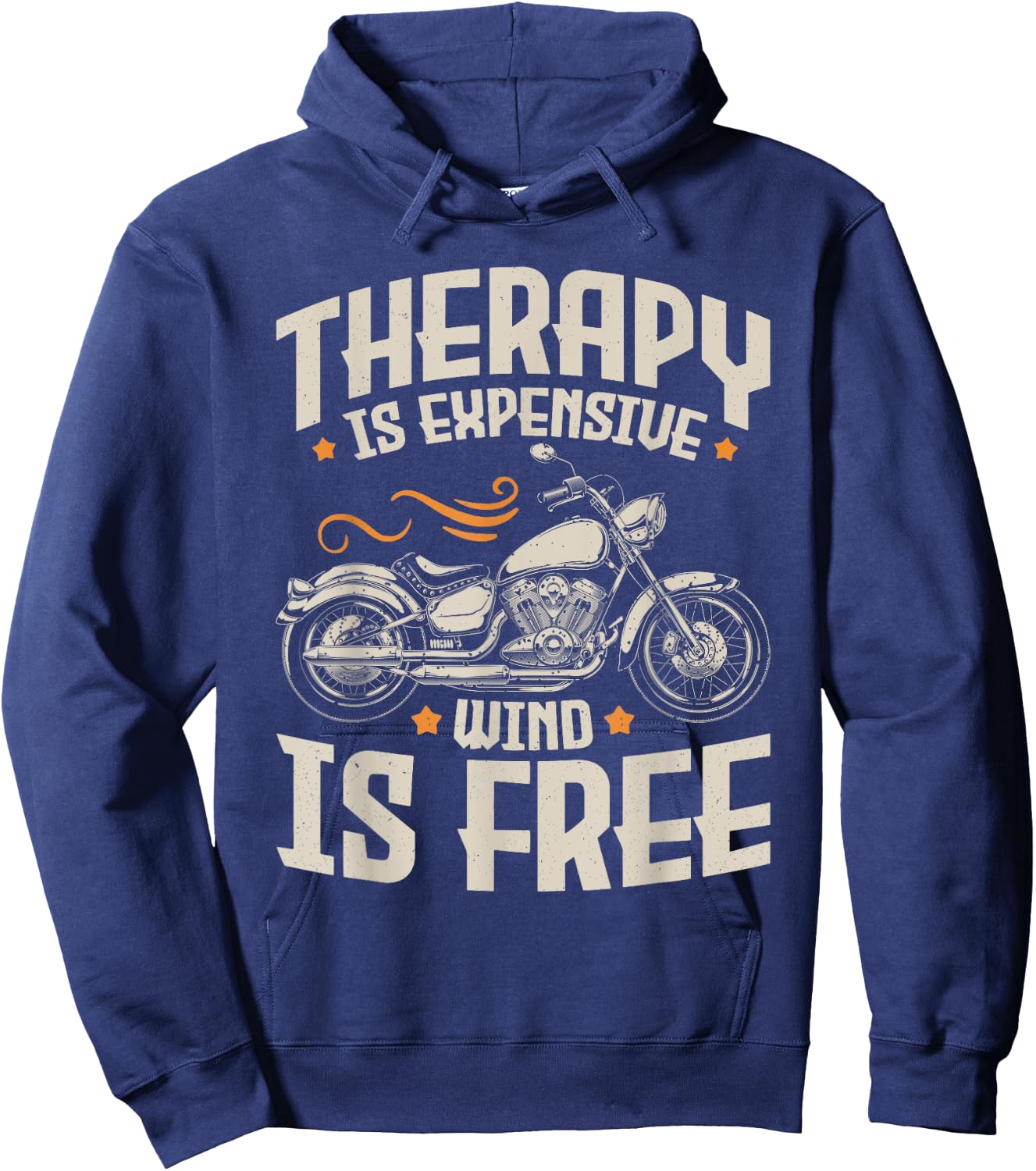 Cool Motorcycle Rider Men Therapy Motorcycle Lovers Biker Hoodie - Hoodie | Navy