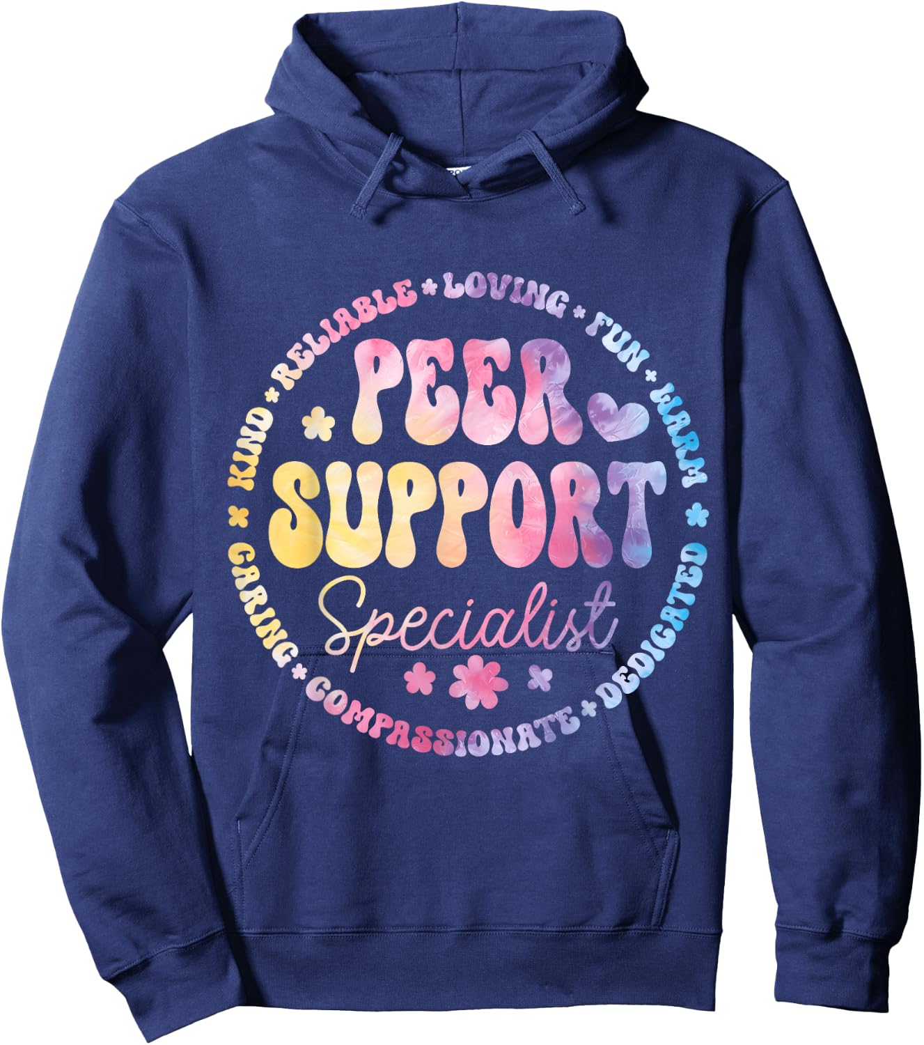 Peer Support Specialist Life Appreciation Week School Hoodie - Hoodie | Navy