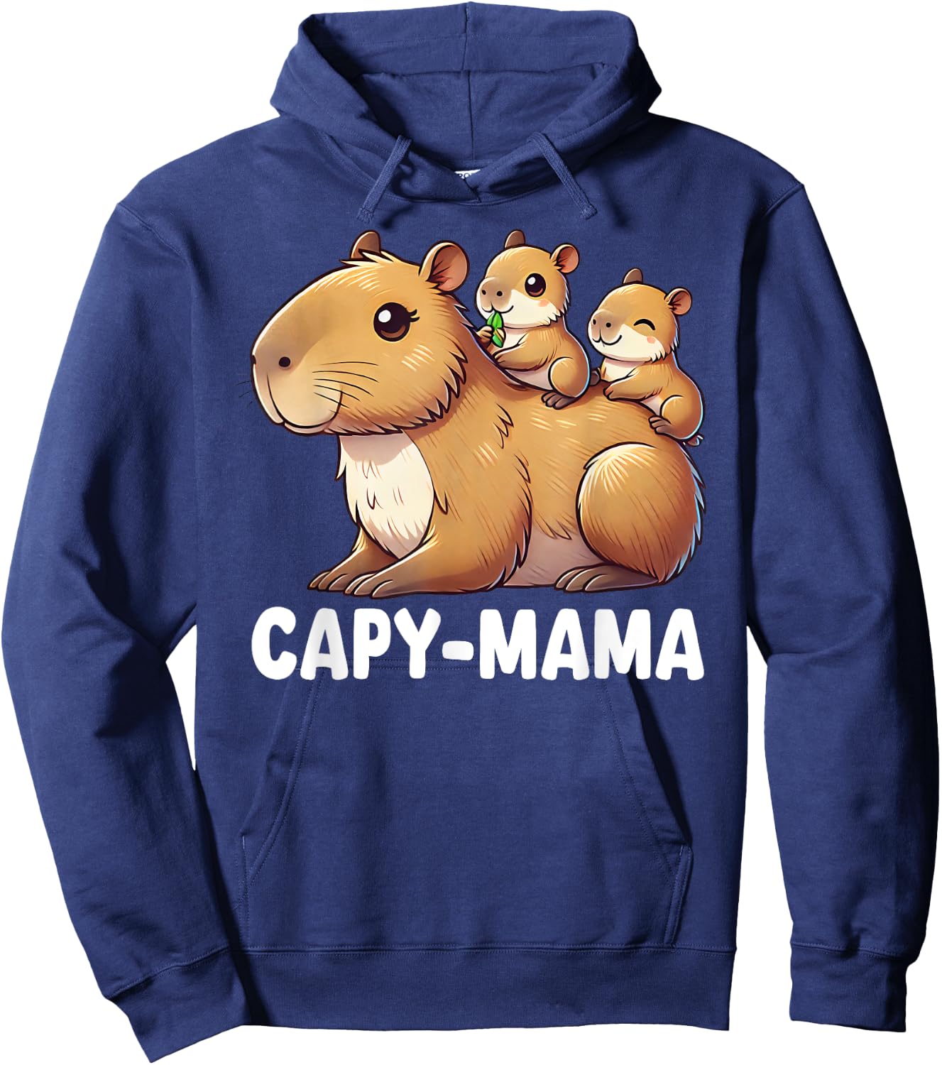 Funny Capybara Capy-Mama Babies Cute Boys Girls Kids Hoodie - Hoodie | Navy