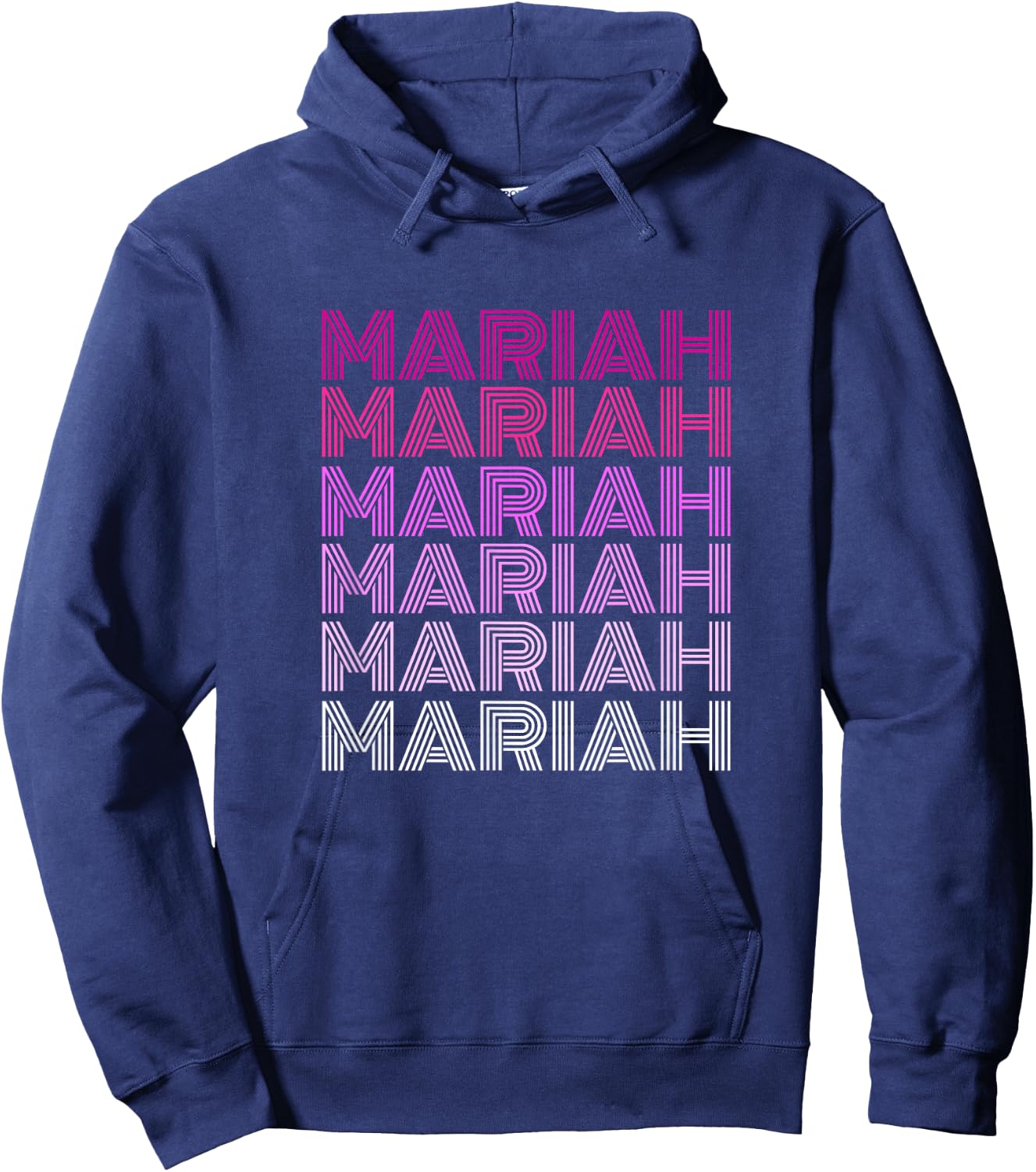Retro Style Mariah Pink Ombre Hoodie - Hoodie | Navy