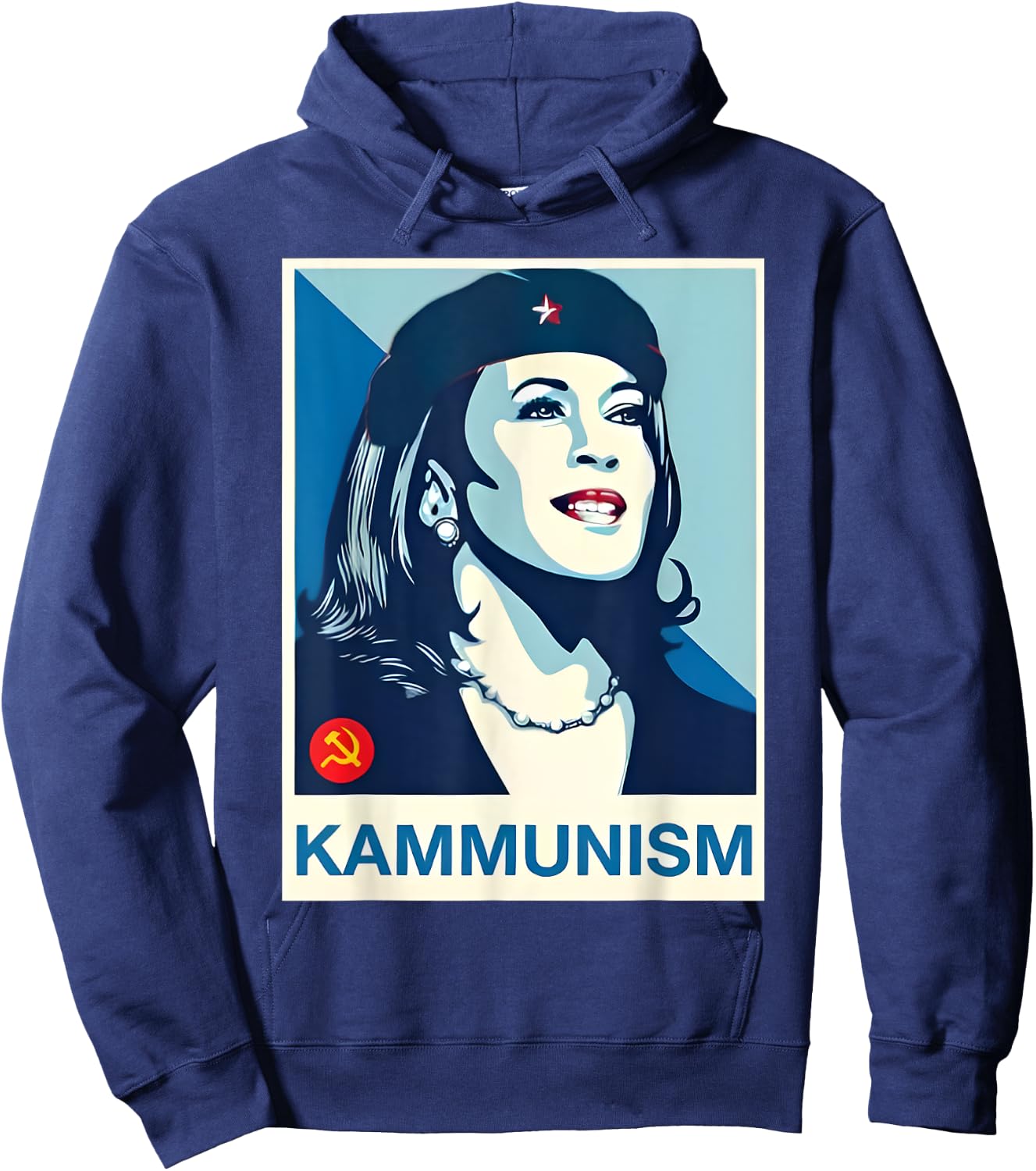 Kamala Harris Kammunism Communism Funny Quote President 2024 Hoodie - Hoodie | Navy
