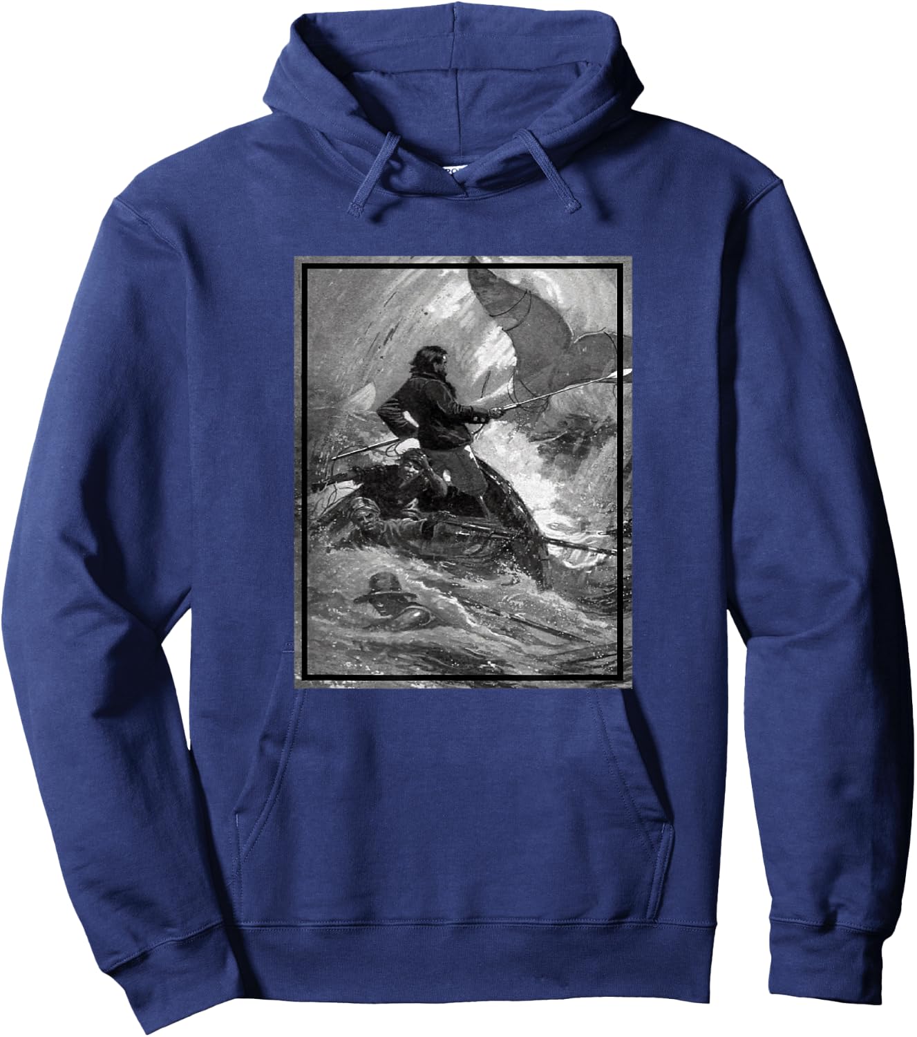 Captain Ahab in His Final Chase with Moby Dick (1902) Hoodie - Hoodie | Navy