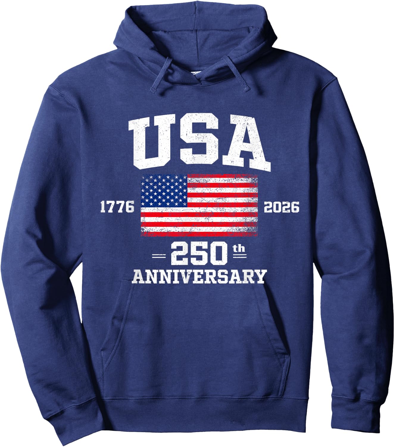 4th of July America US Flag Patriotic 250th Anniversary USA Hoodie - Hoodie | Navy