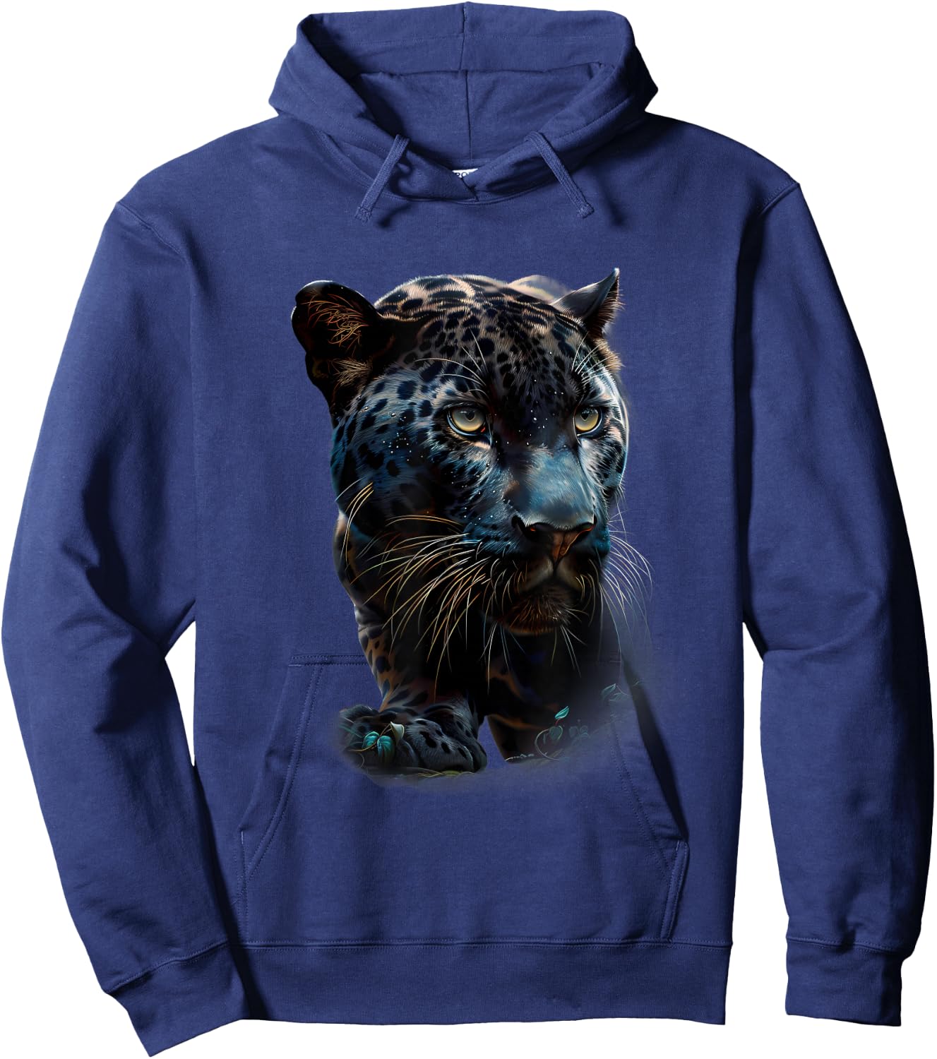 Panther Colourful Artwork Portrait Motif Panther Lover Hoodie - Hoodie | Navy