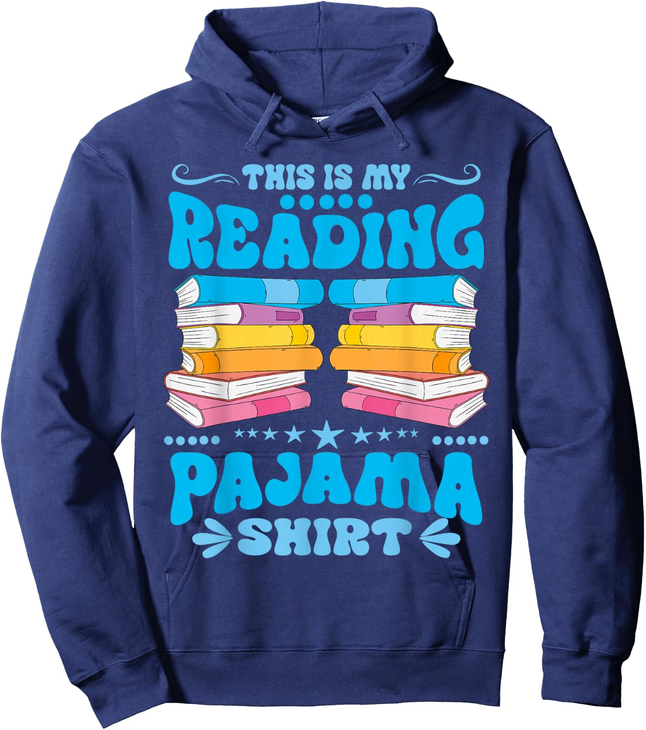 Pajama Book Lover | This Is My Reading Pajama Book Hoodie - Hoodie | Navy