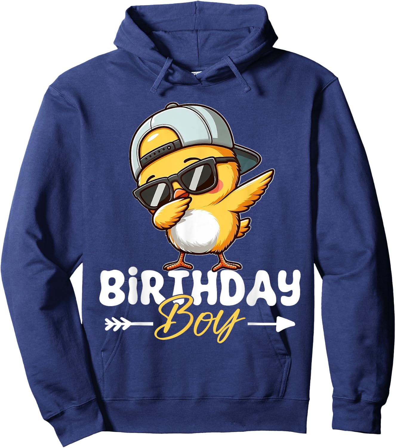 Cute Chicken Birthday Boy Dabbing Chicks Funny Party Hoodie - Hoodie | Navy