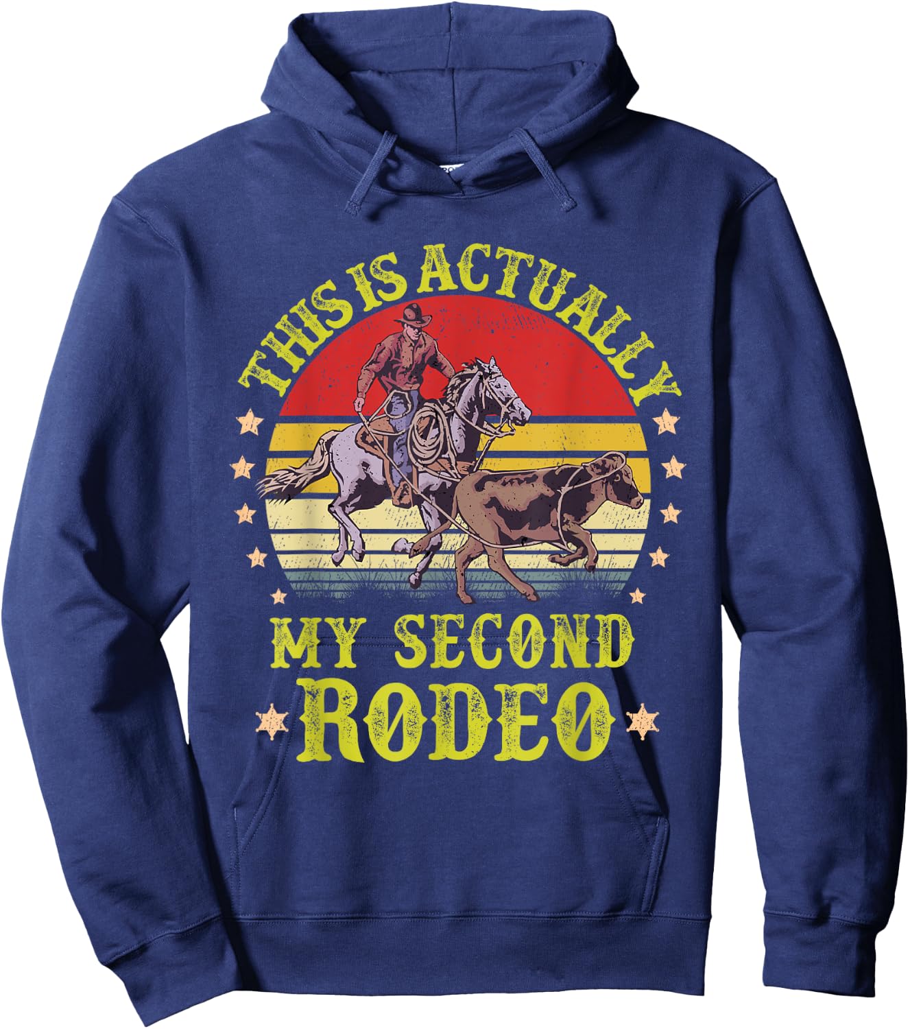 This is actually My Second Rodeo vintage Cowboy and Cowgirl Hoodie - Hoodie | Navy
