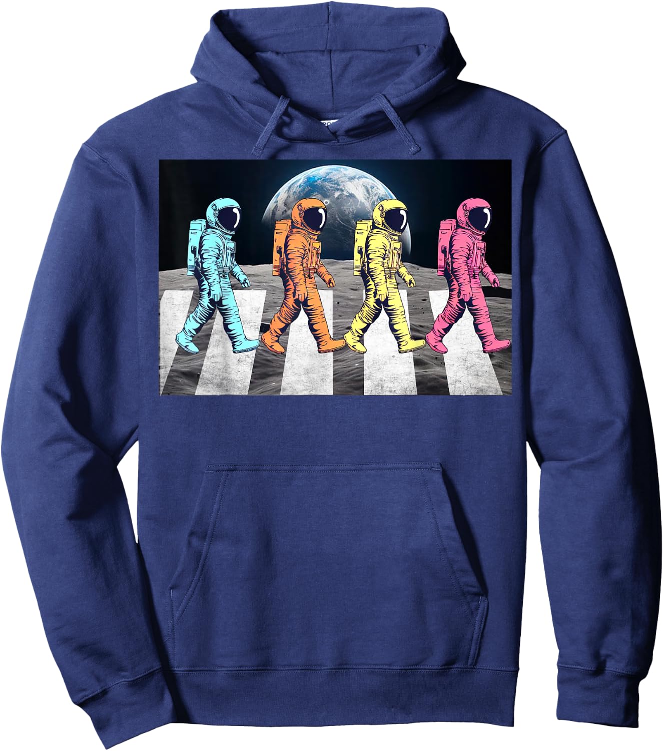 Retro Astronaut Outer Space Funny Gifts Women Kids Hoodie - Hoodie | Navy