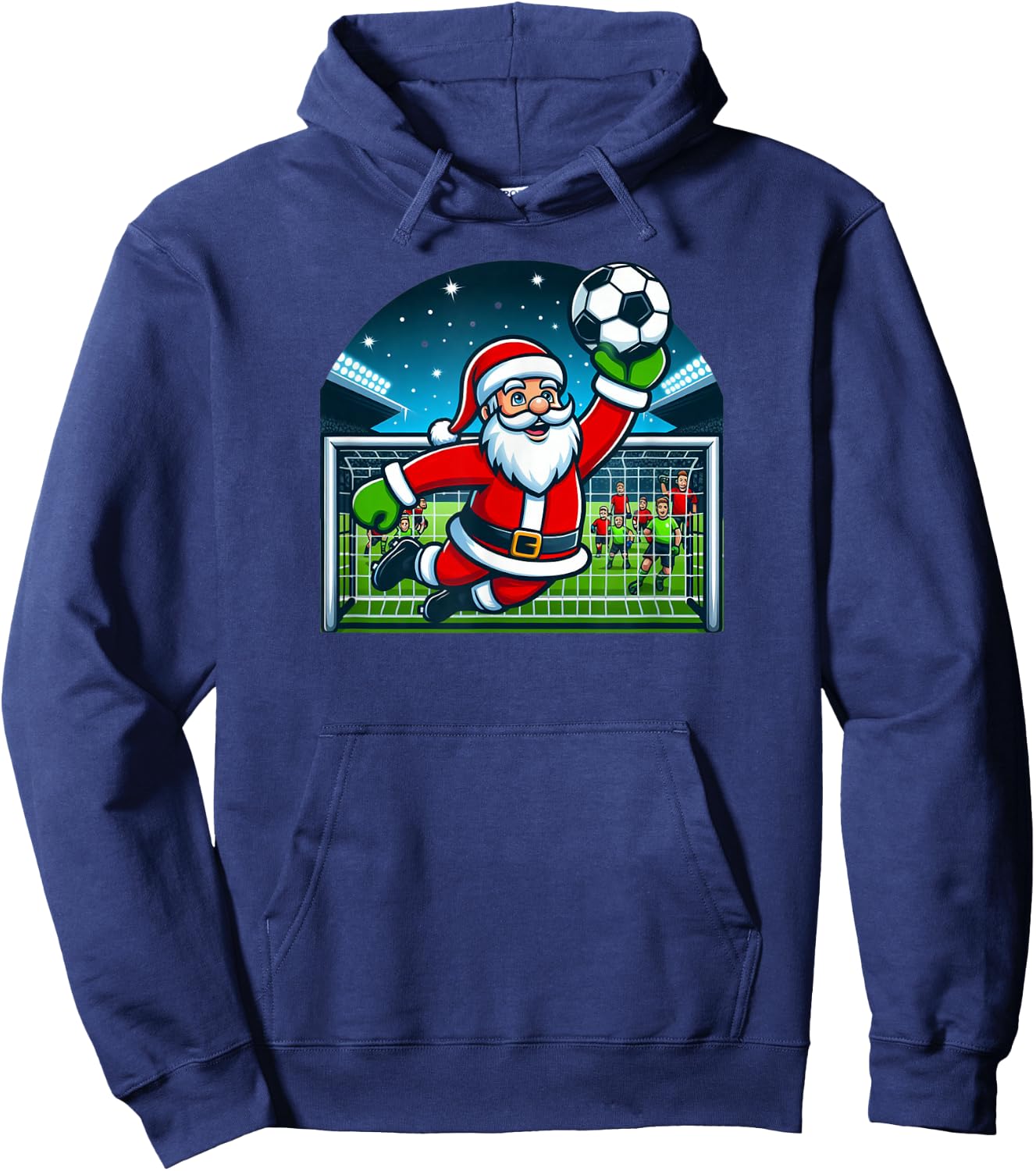 Goalkeeper Soccer Santa Christmas Xmas Hoodie - Hoodie | Navy