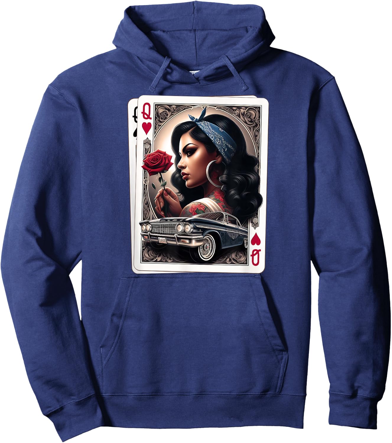 Lowrider Chicana Chicano Shirt Retro Low Rider Chicano Art Hoodie - Hoodie | Navy