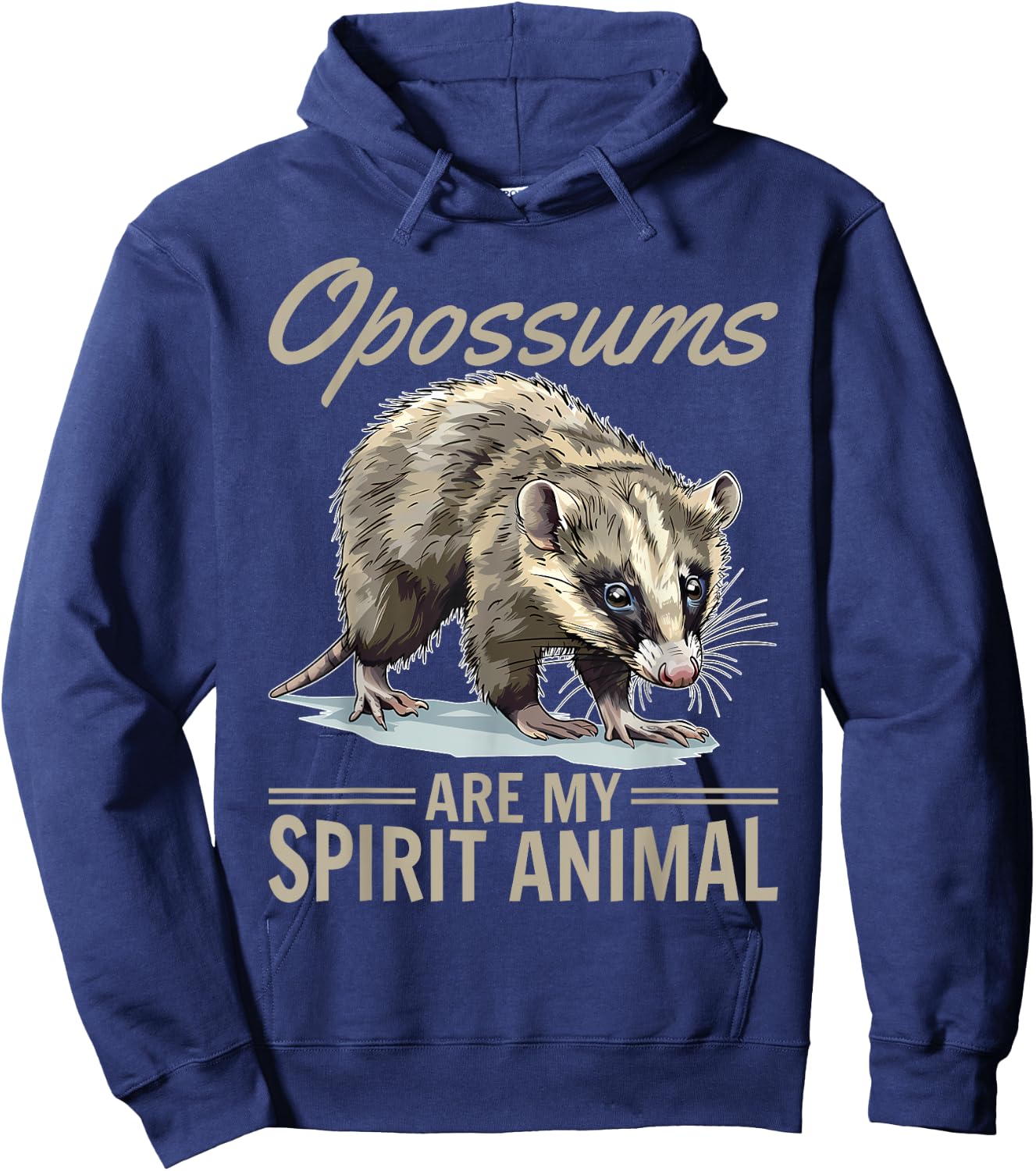 Funny Opossum Animal Opossums are my spirit animal Hoodie - Hoodie | Navy