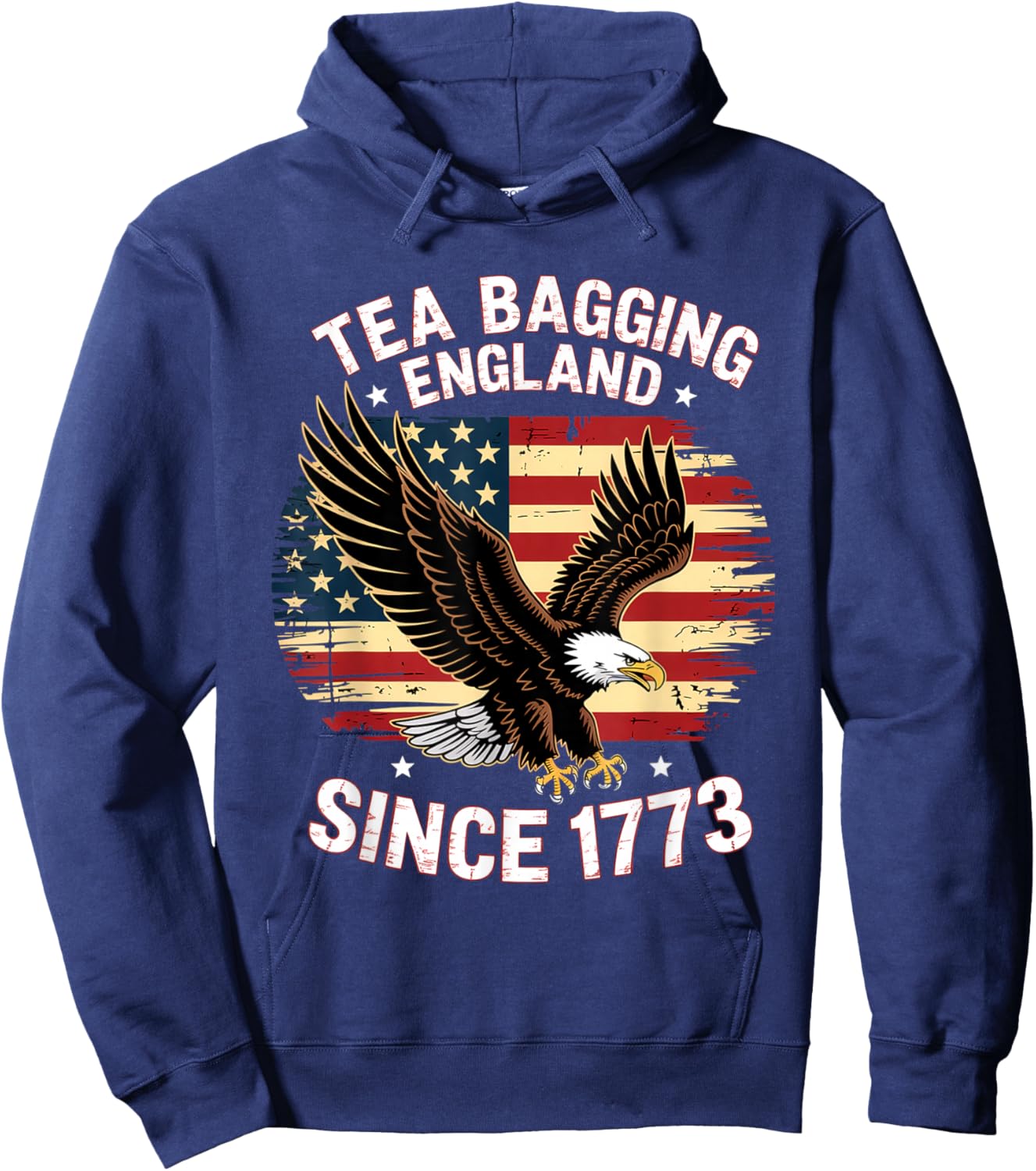 Tea Bagging England Since 1773 4th Of July Vintage Retro Hoodie - Hoodie | Navy