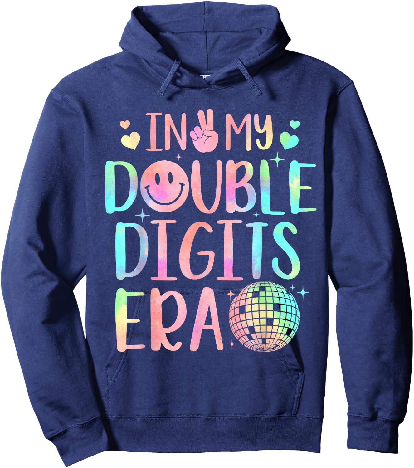 In My Double Digits Era Shirt For 10 Year Old Girls Kids Hoodie - Hoodie | Navy