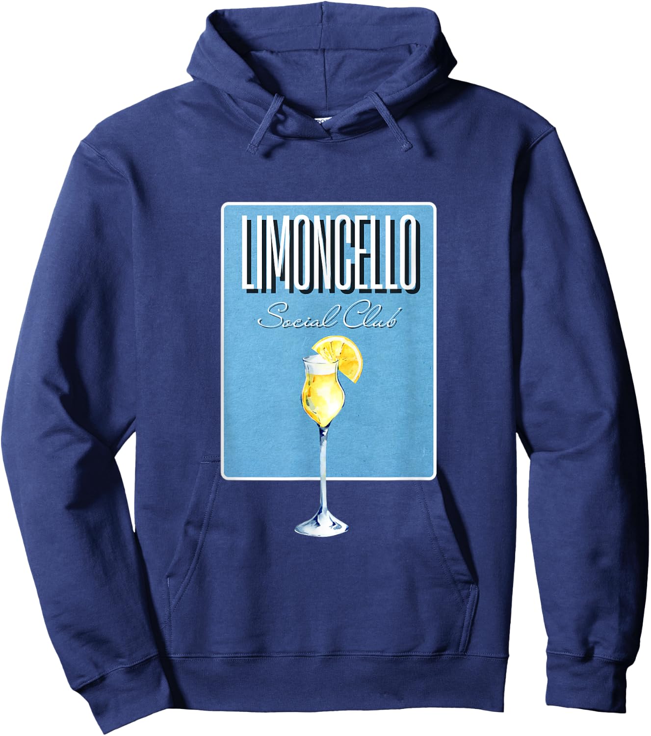 Limoncello Social Club I Lemon Lemon Italy Cocktail Hoodie - Hoodie | Navy