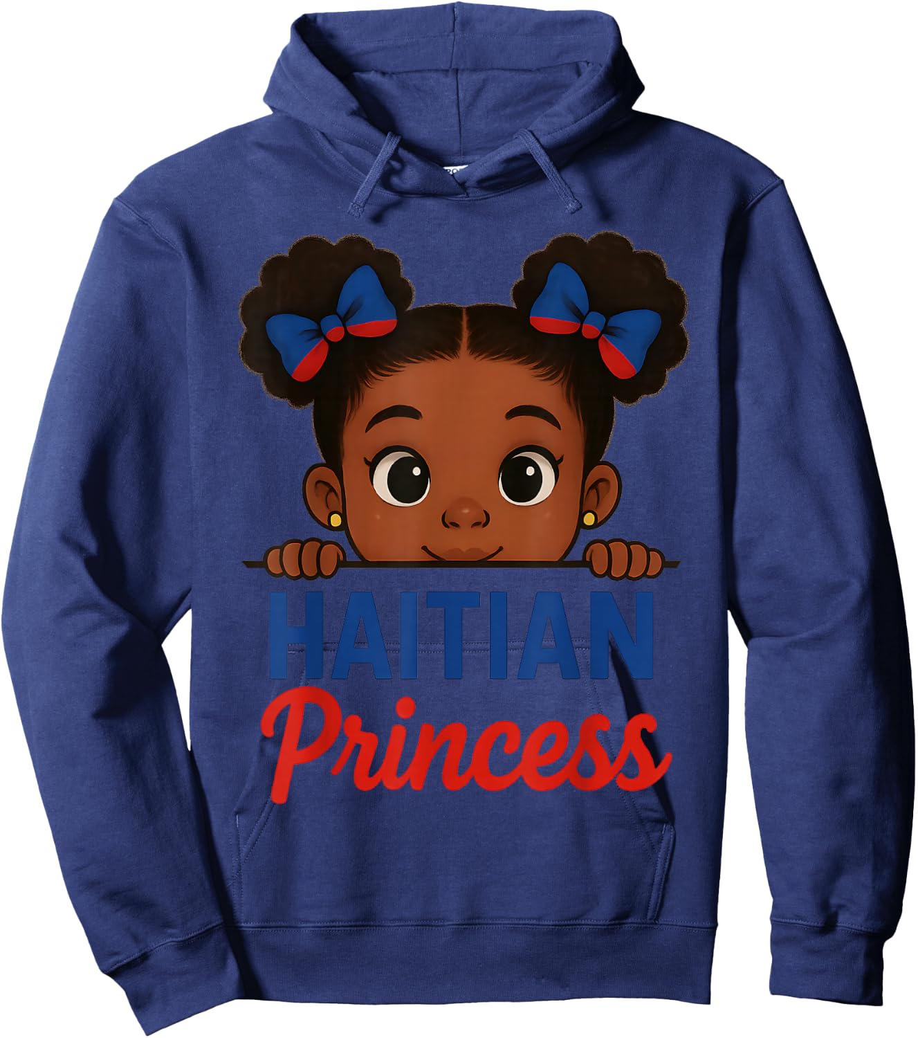 Haitian Princess Haiti Flag Black Girls Melanin Women Hoodie - Hoodie | Navy