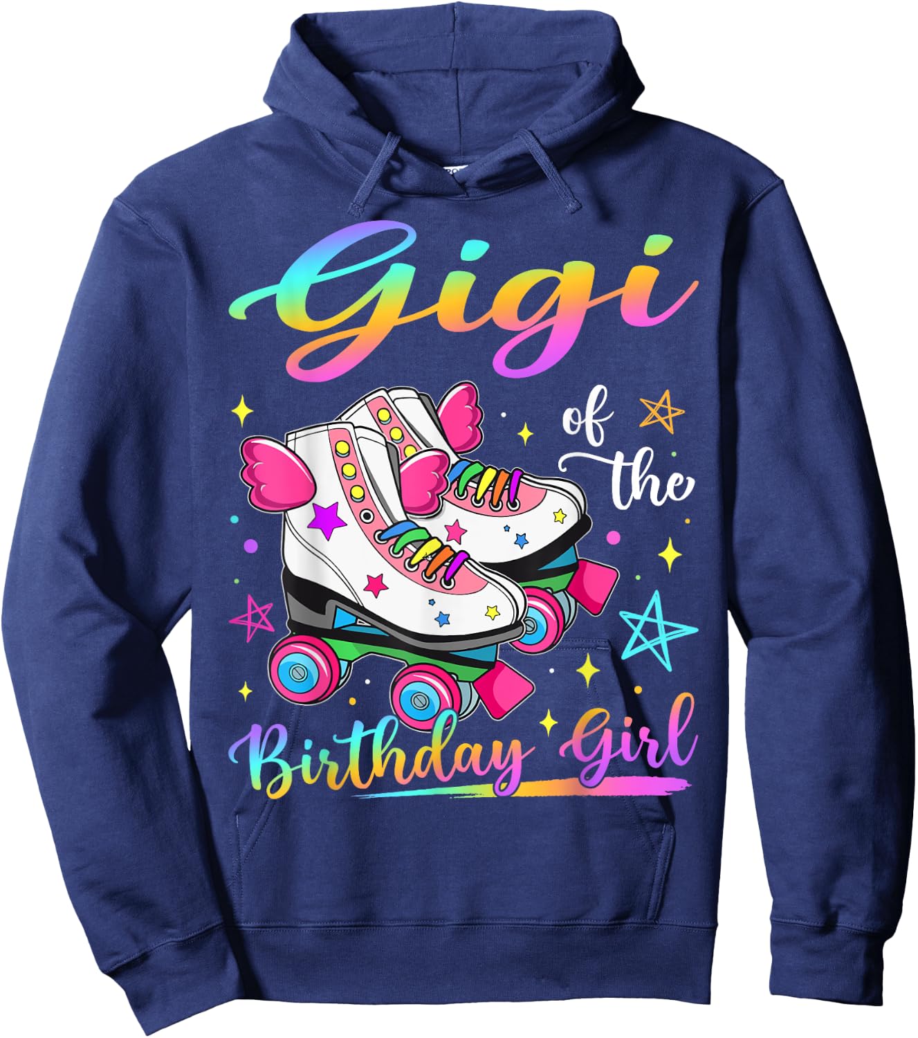 Gigi Of The Birthday Girl Rolling Skate Family Matching Hoodie - Hoodie | Navy