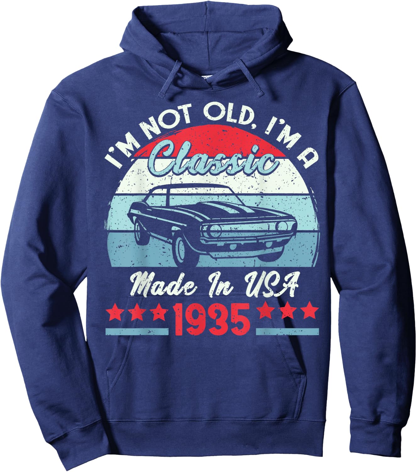 1935 Vintage USA Car Birthday Gift Im Not Old Classic 1935 Hoodie - Hoodie | Navy