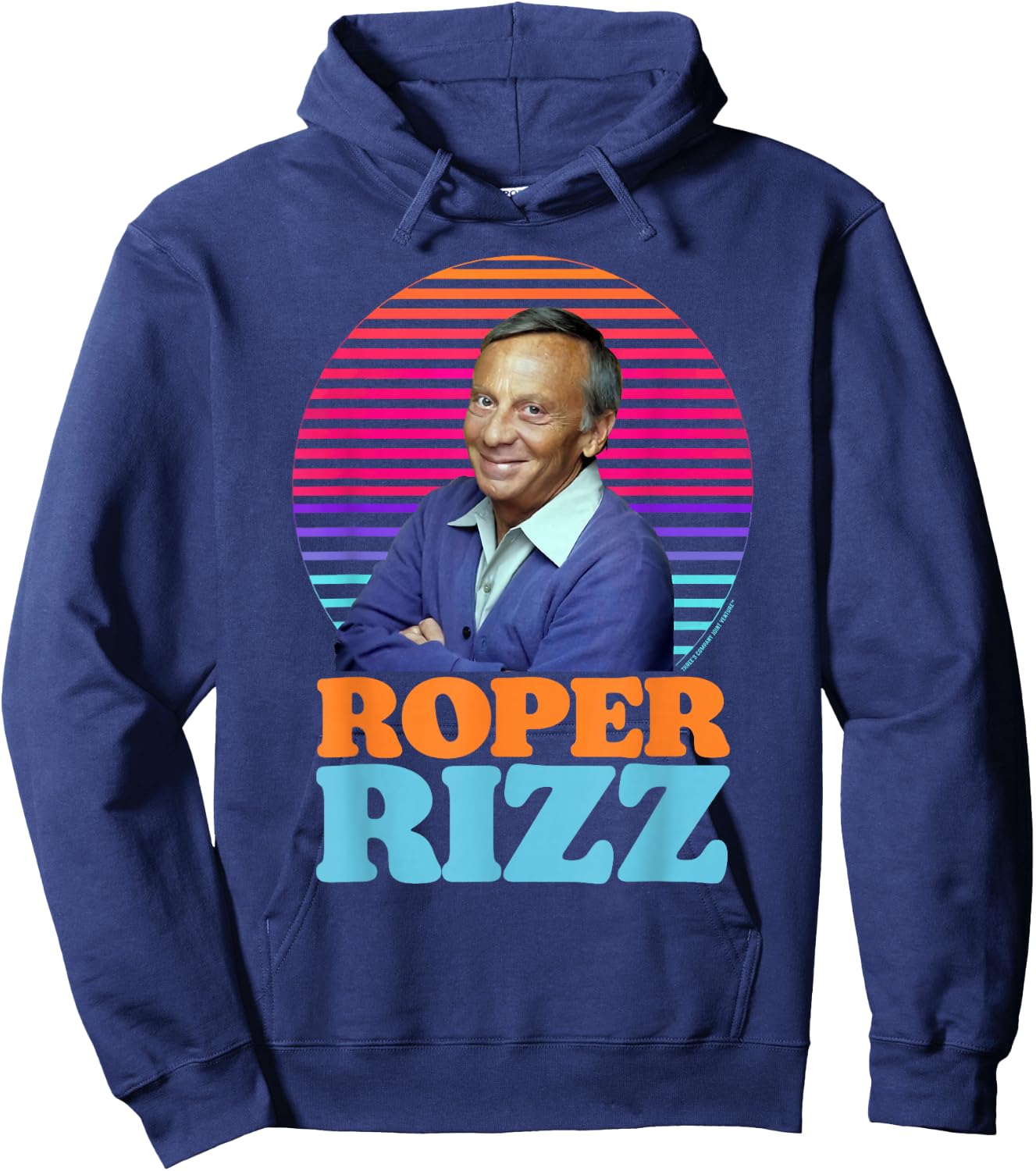 Roper Rizz Funny Three's Company Mr Roper Stanley Hoodie - Hoodie | Navy