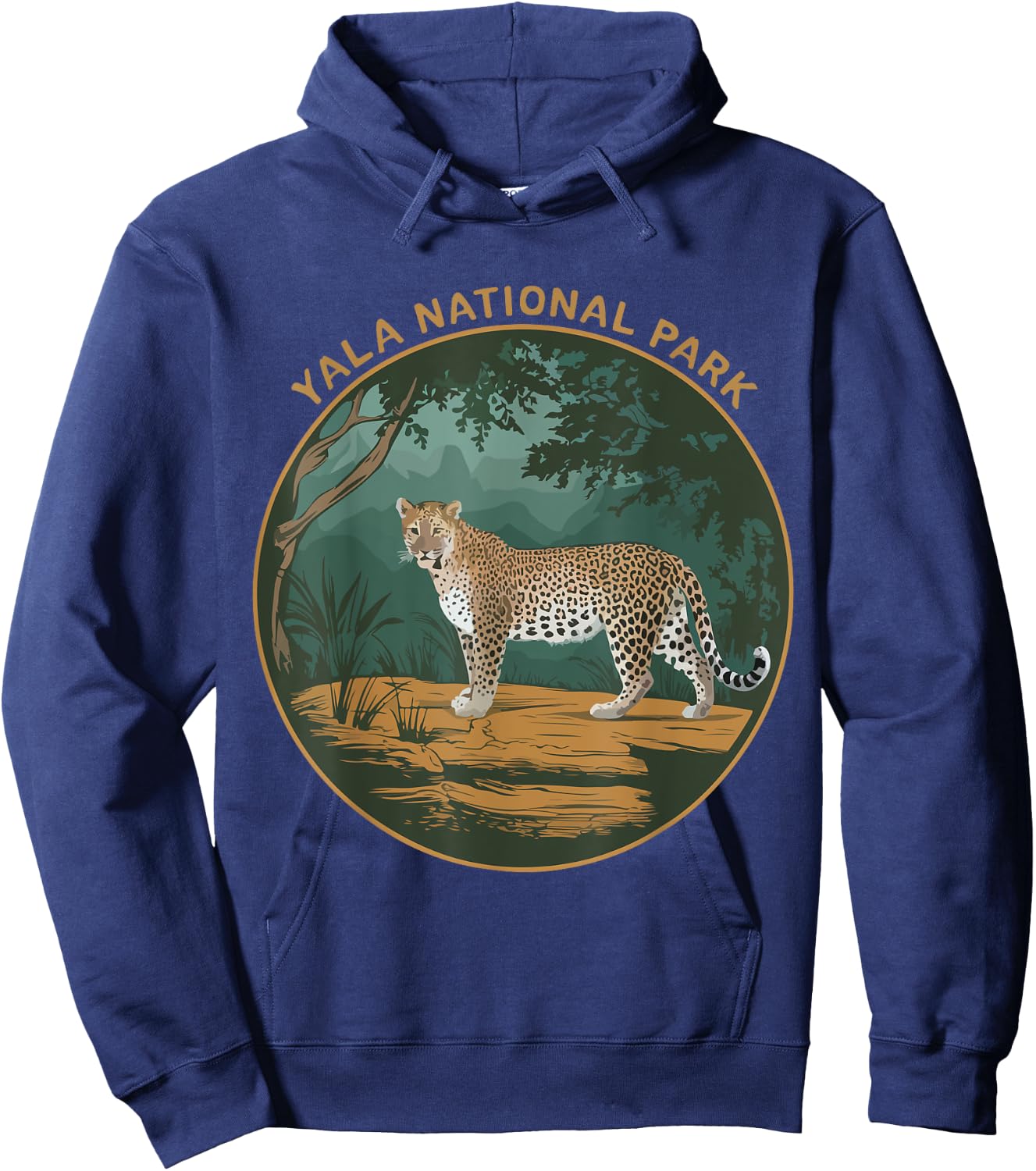 Leopards Yala National Park Souvenir Sri Lanka Wildlife Hoodie - Hoodie | Navy