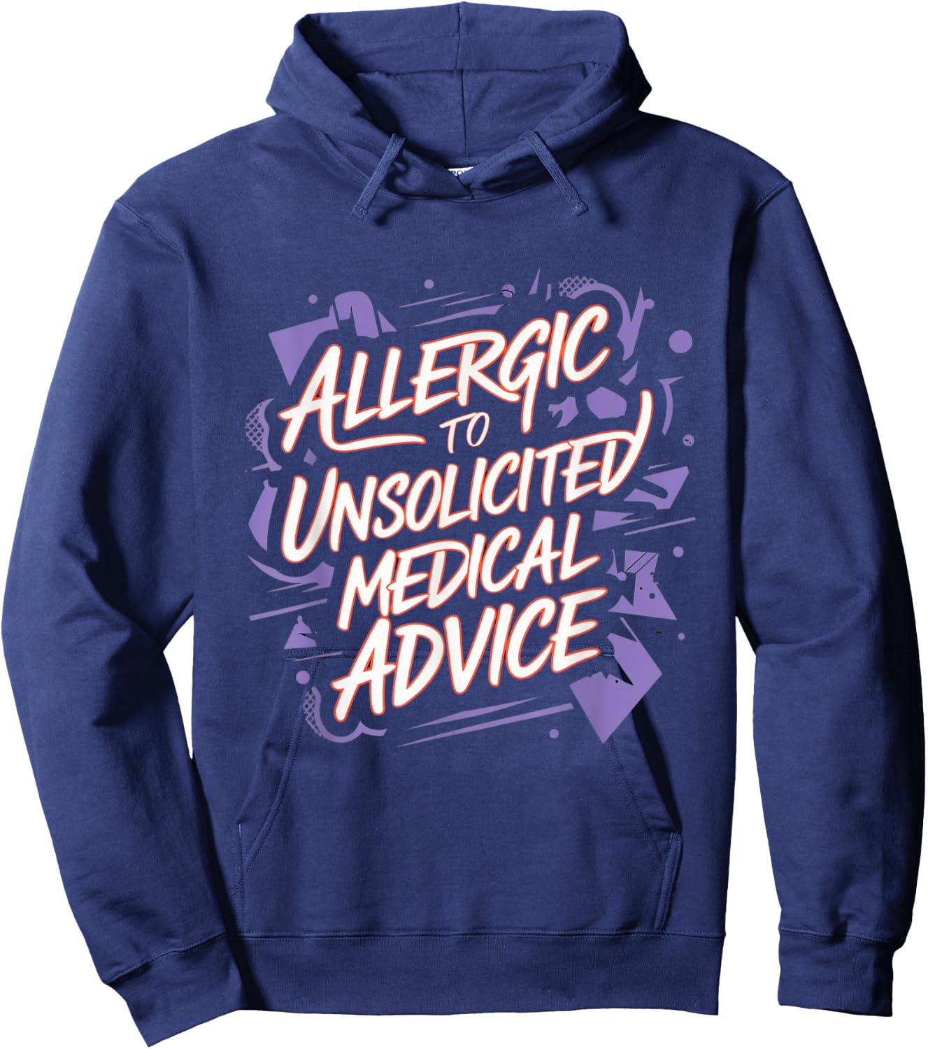 Allergic To Unsolicited Medical Advice Healthy Boundaries Hoodie - Hoodie | Navy