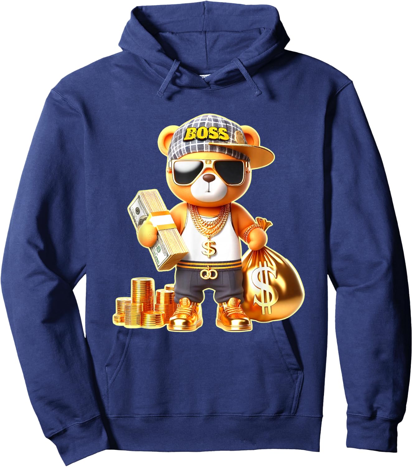 Teddy Bear Boss Money Hoodie - Hoodie | Navy