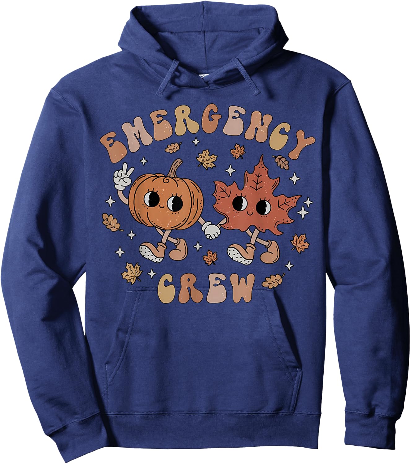Emergency Crew Fall Emergency Room Nurse Autumn Thanksgiving Hoodie - Hoodie | Navy