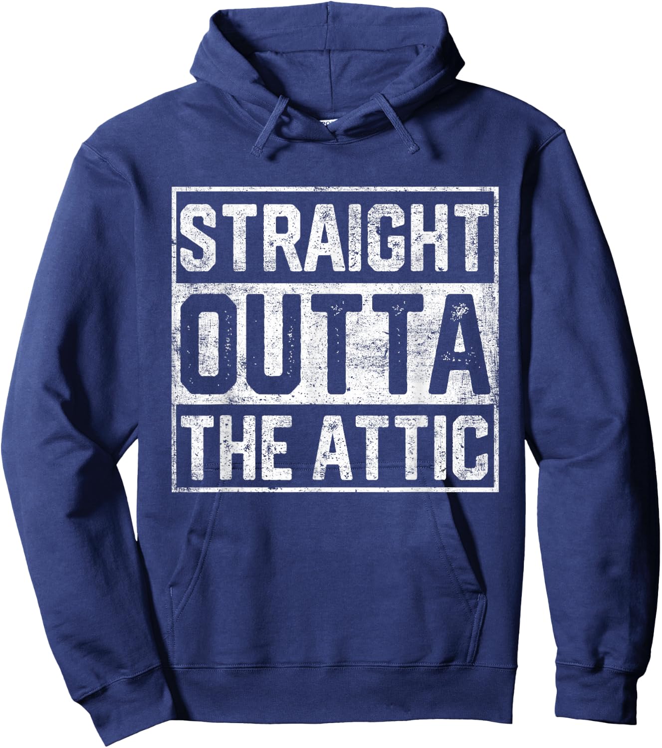 HVAC Tech Straight Outta Funny Attic HVAC Women Men Hoodie - Hoodie | Navy