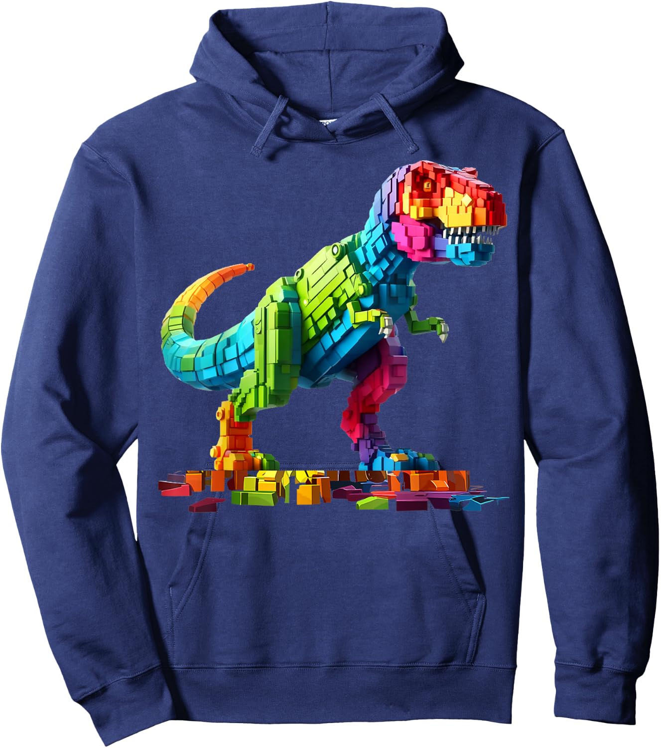 Master Builder Dinosaur Bricks Blocks Dino Toys Gifts T Rex Hoodie - Hoodie | Navy